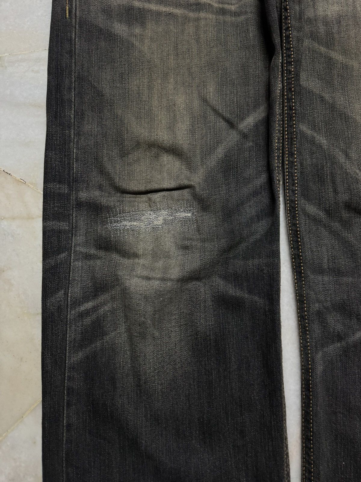 Japanese Brand 90's Vintage Japanese Faded Distressed Black Jeans Size US 34 / EU 50 - 7 Thumbnail