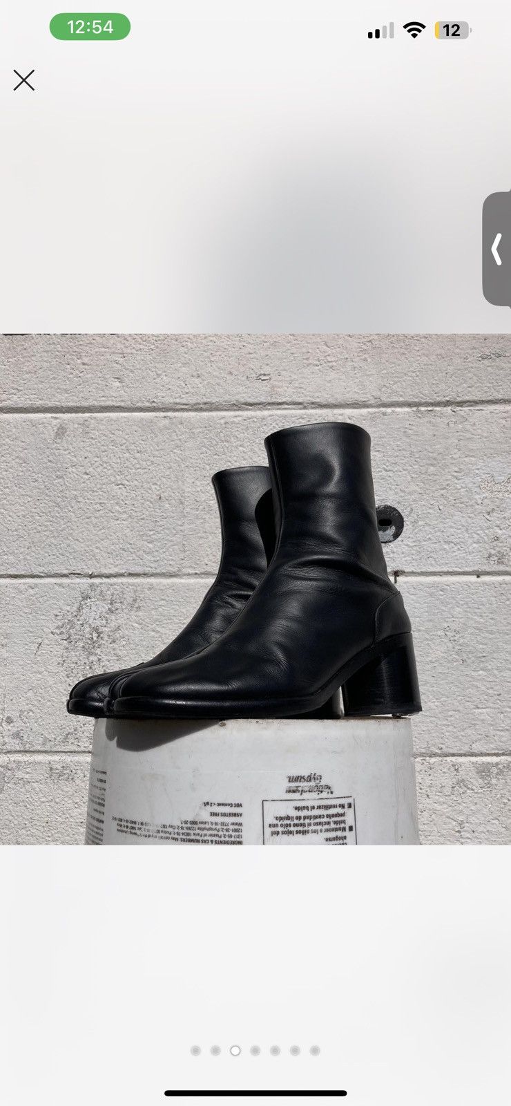 Maison Margiela Maison Margiela Black Leather Tabi Boots Size US 11 / IT 41 - 3 Thumbnail