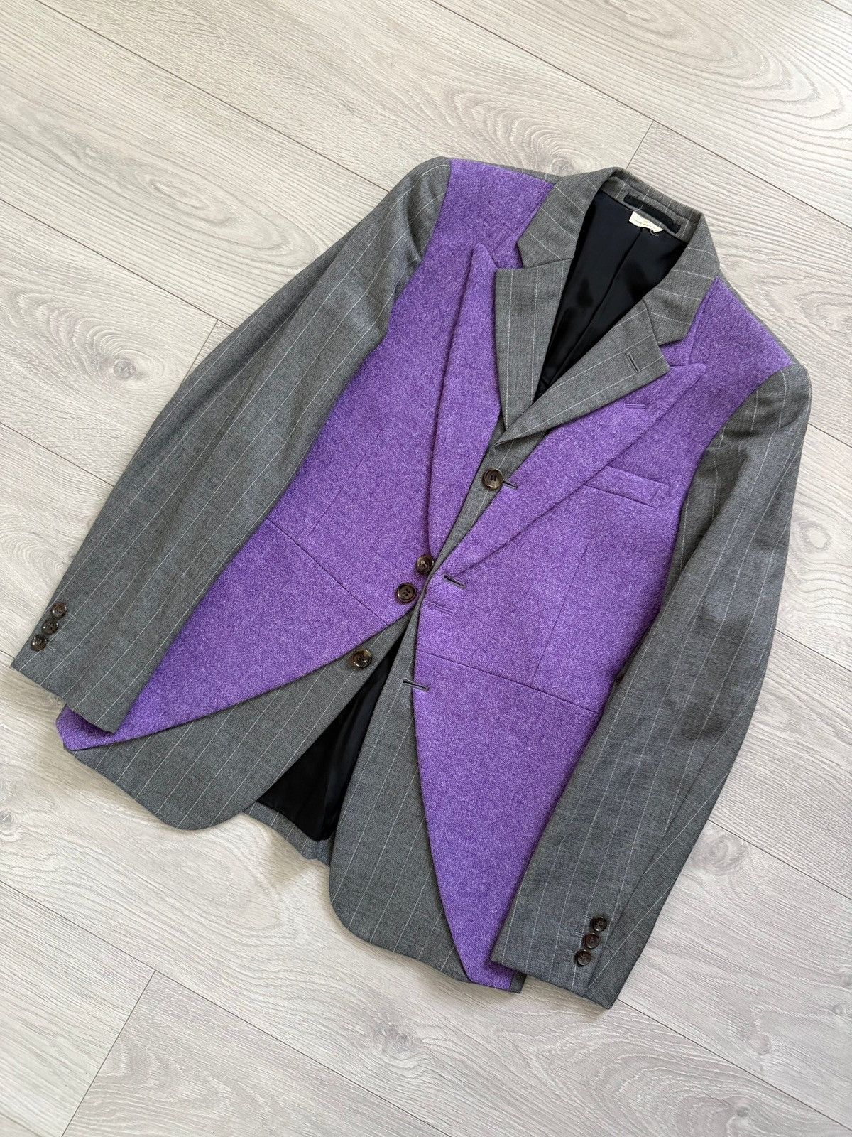 Comme des Garcons Comme Des Garcons Homme Plus AW2009 Curve Panelled Wool Suit Size US XS / EU 42 / 0 - 9 Thumbnail