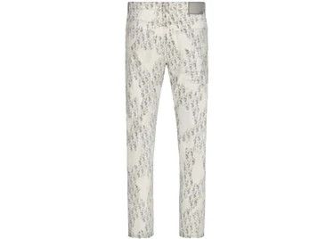 Dior o1mle0326 Allover Oblique Kasuri Denim Jeans in Neutrals Size US 34 / EU 50 - 2 Thumbnail