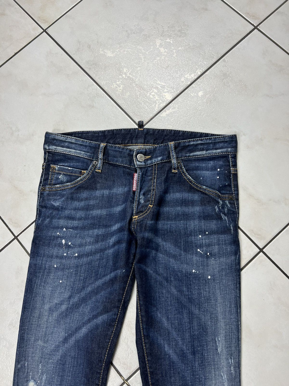 Dsquared2 Dsquared2 classic distressed painted slim denim jeans pants Size US 30 / EU 46 - 3 Thumbnail