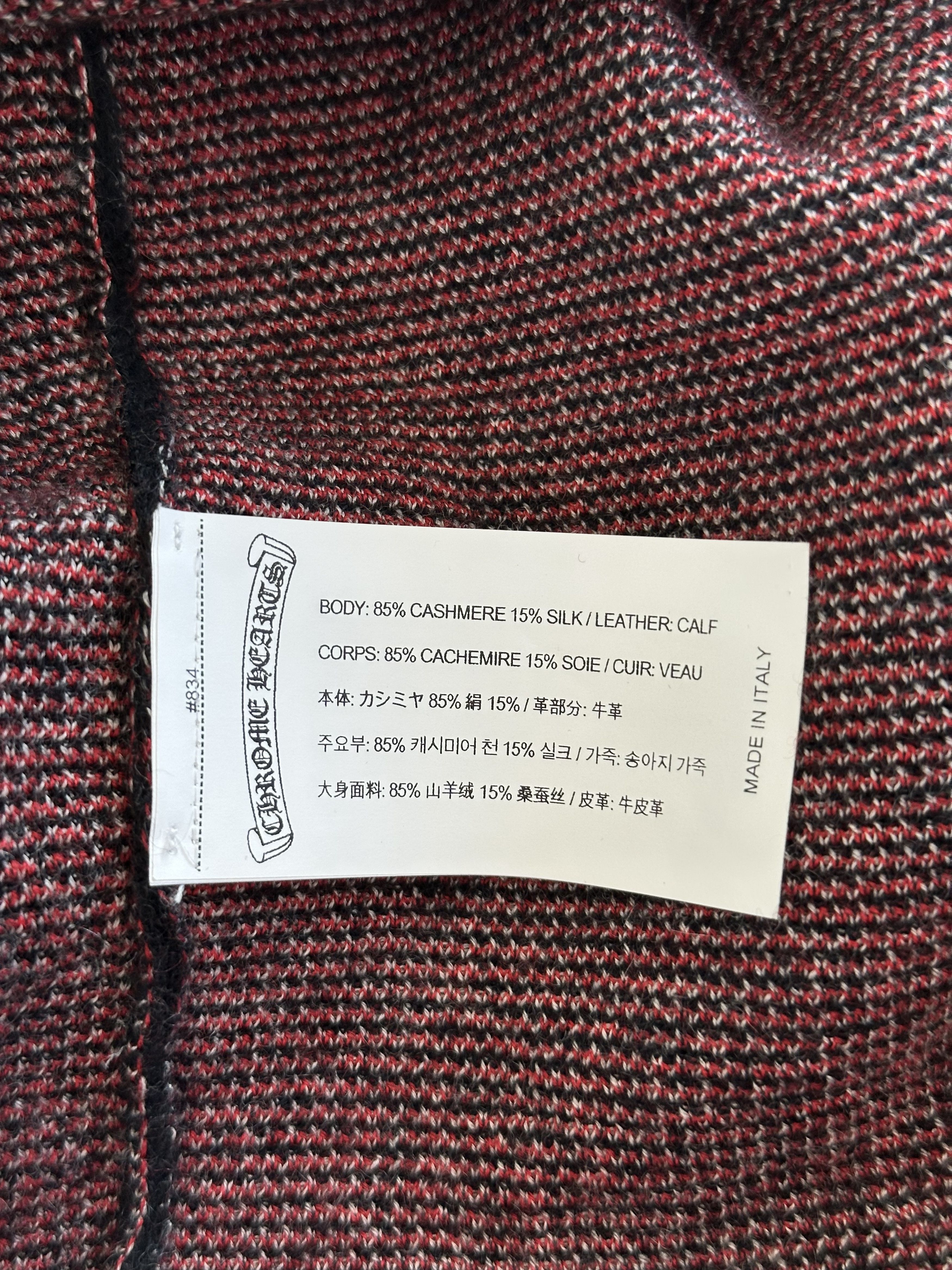 Chrome Hearts Chrome Hearts Matty Boy Black & Red Chomper Cashmere Sweater Size US XXL / EU 58 / 5 - 4 Thumbnail