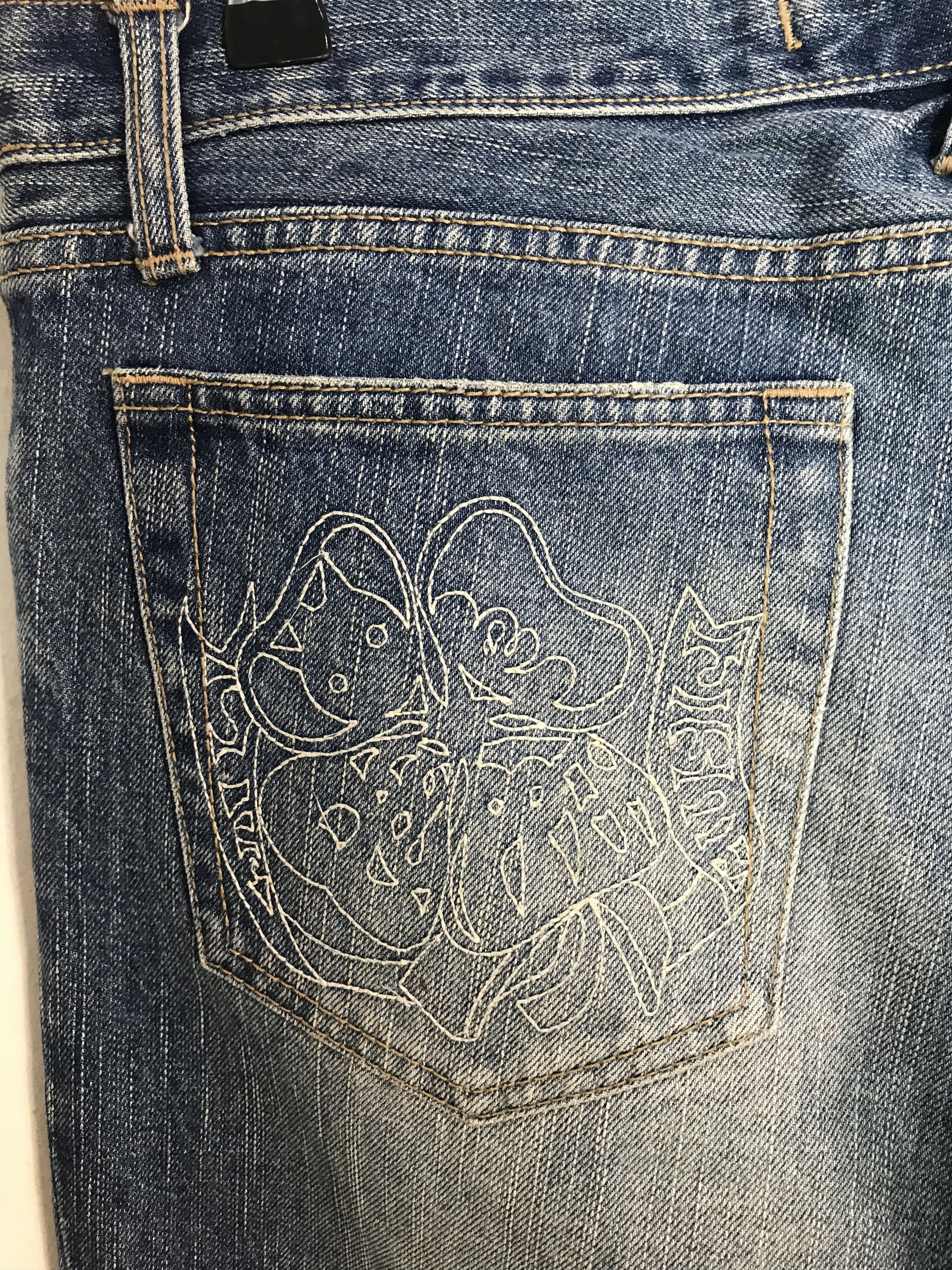 PPFM Hype PPFM Light Faded Indigo Denim Jeans Straight Cut Size US 34 / EU 50 - 9 Thumbnail
