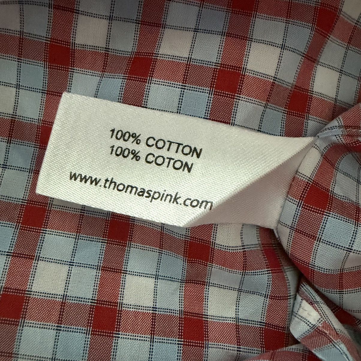Thomas Pink Thomas Pink Slim Fit Check Button Down Shirt 17 43cm Red Size US XL / EU 56 / 4 - 6 Thumbnail