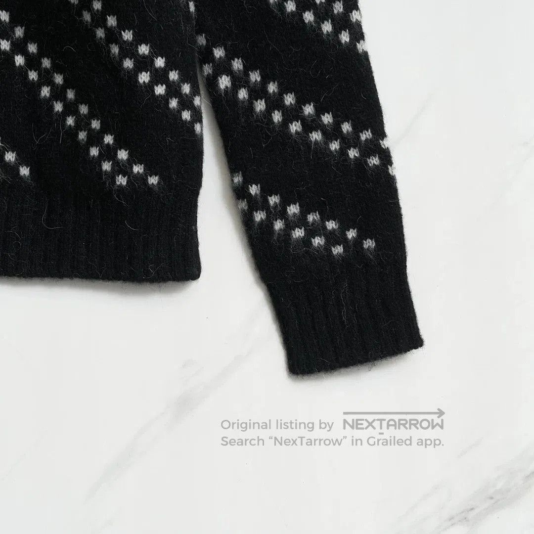 Saint Laurent Paris Saint Laurent Men's Black Zigzag Knit Sweater. Size US M / EU 48-50 / 2 - 3 Thumbnail
