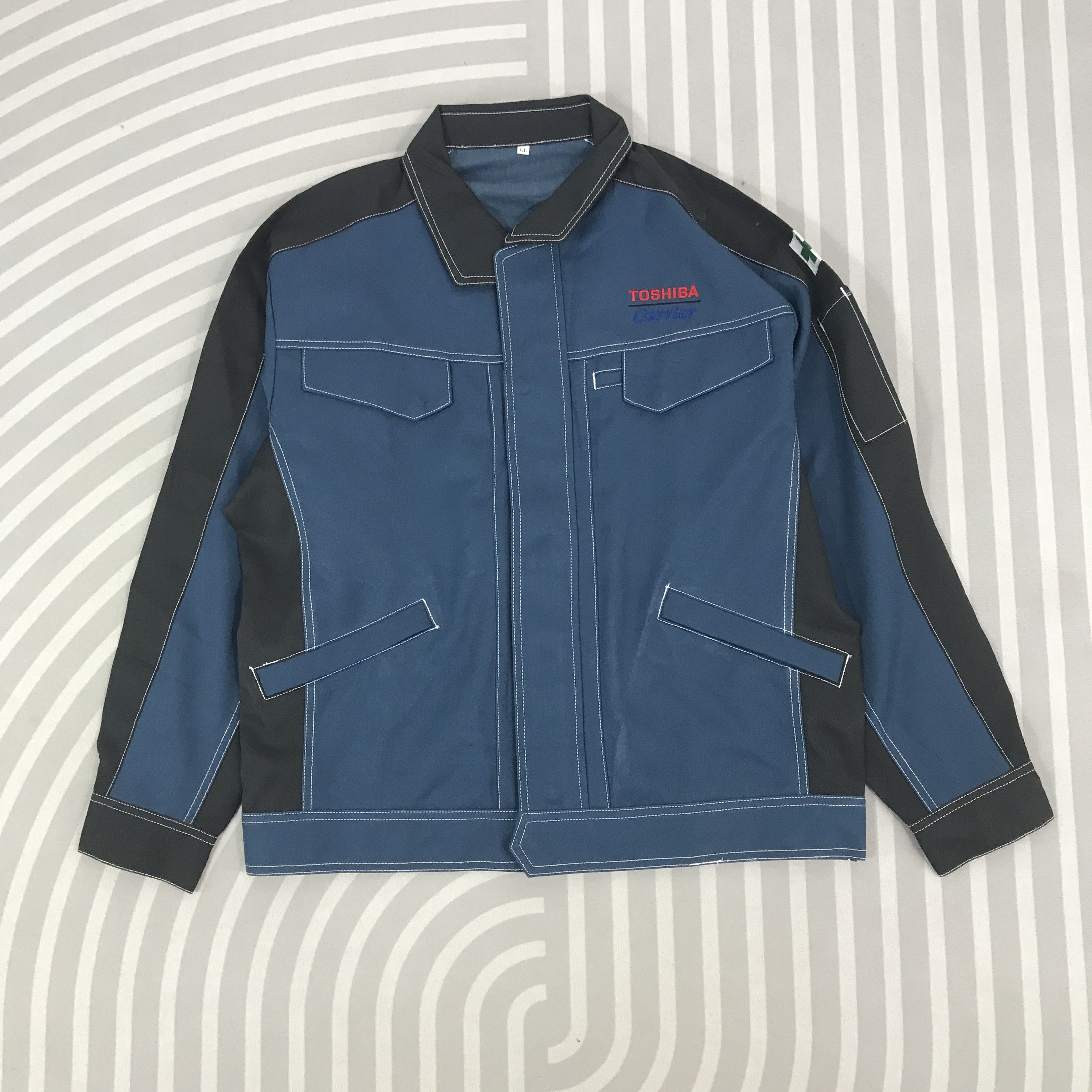 Japanese Brand × Vintage Vintage Toshiba Carrier working uniform japan Jacket Size US L / EU 52-54 / 3 - 1 Thumbnail
