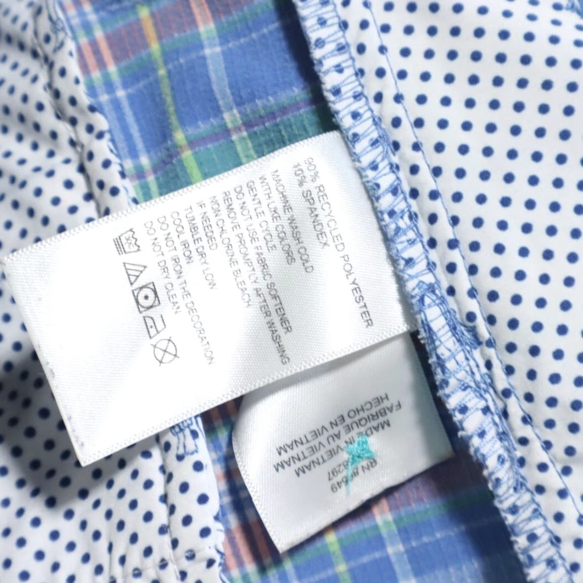 Tommy Bahama Tommy Bahama Men's Chino Shorts Blue Plaid 38, Regular, Woven Polyester, High Stretch, Front Button, Casual Size US 38 / EU 54 - 6 Thumbnail