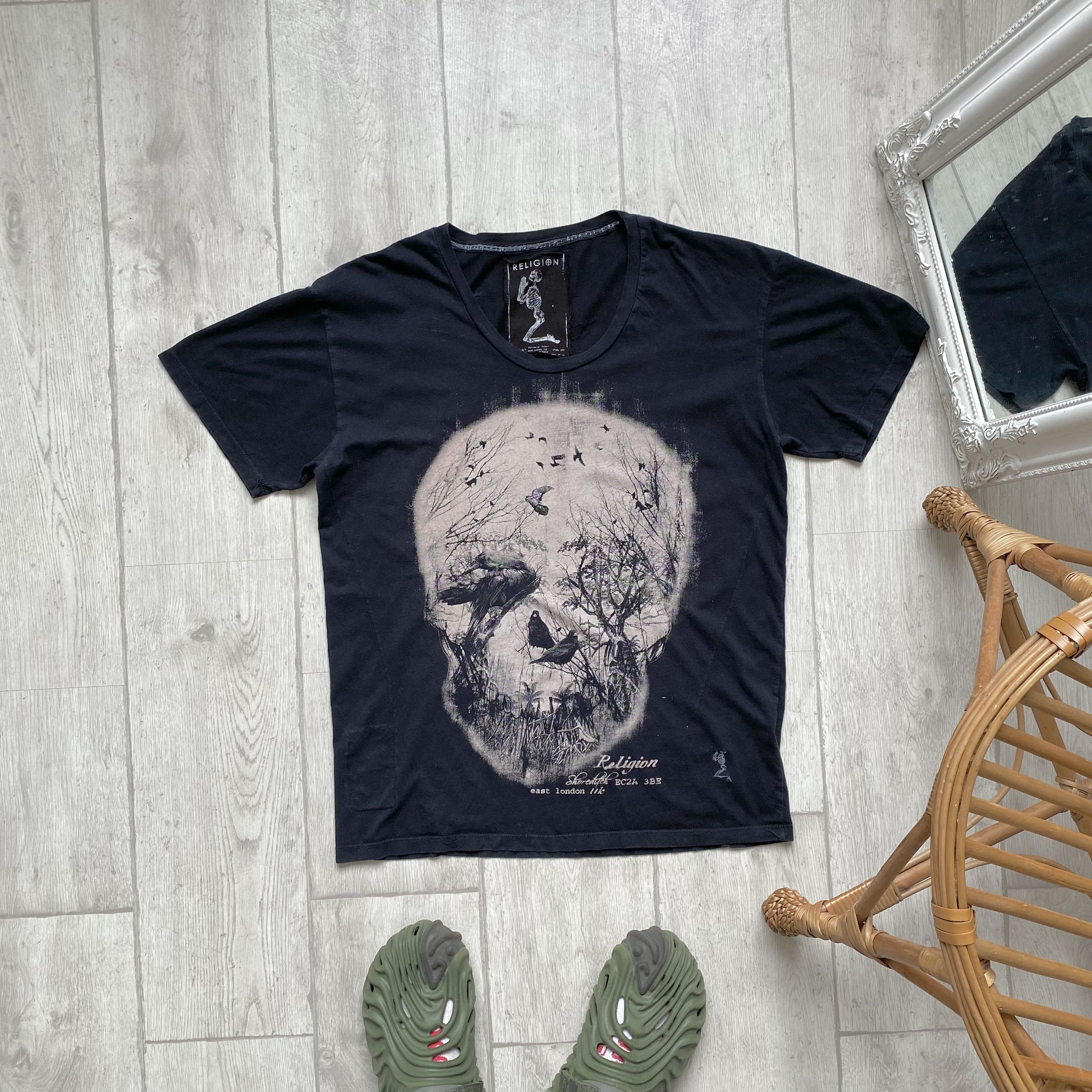 Allsaints 💀 Religion Horror print t shirt skull Allsaint style Size US M / EU 48-50 / 2 - 7 Thumbnail