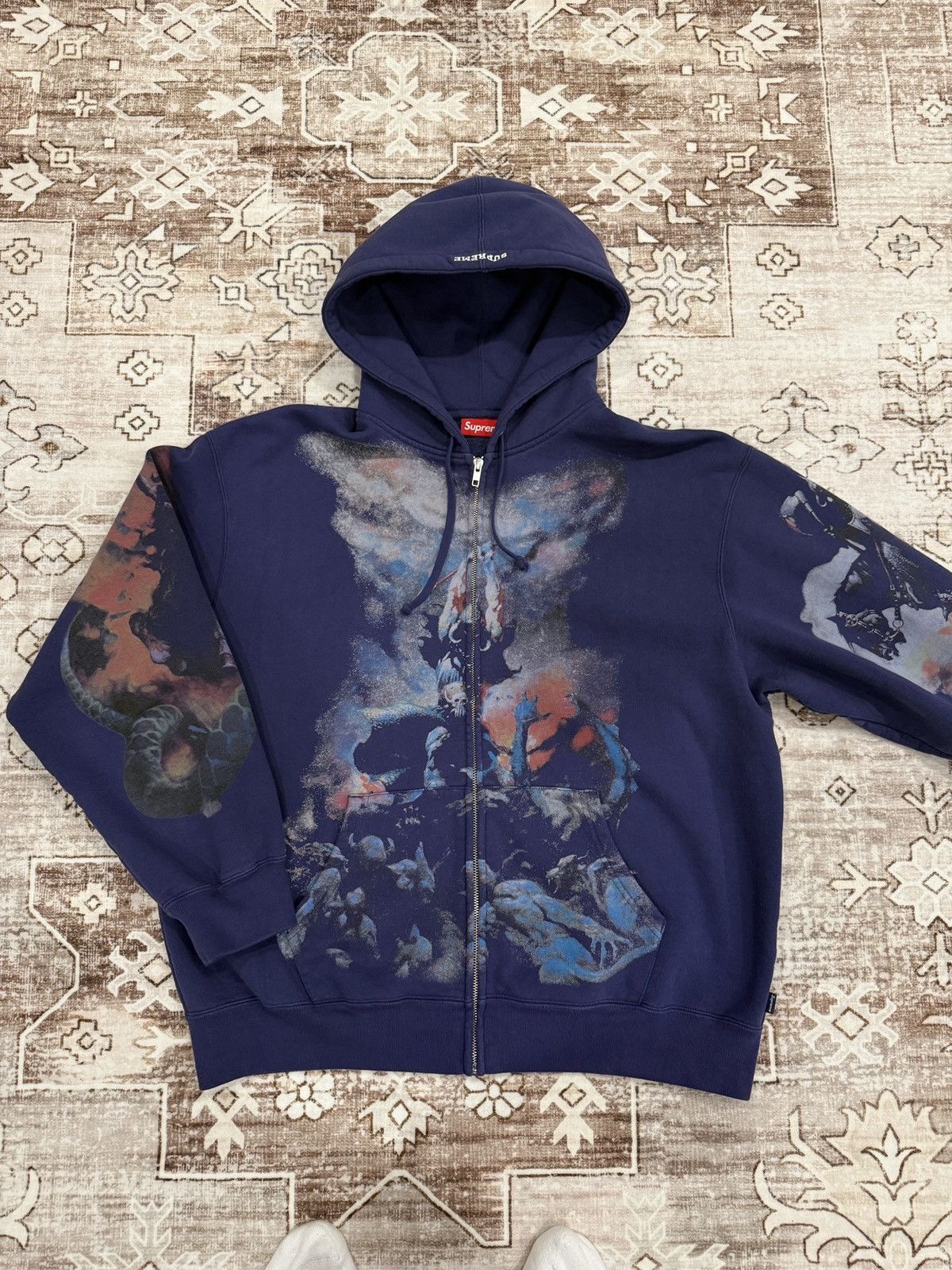 Supreme Supreme Frank Frazetta Zip Up Hooded Sweatshirt | Grailed