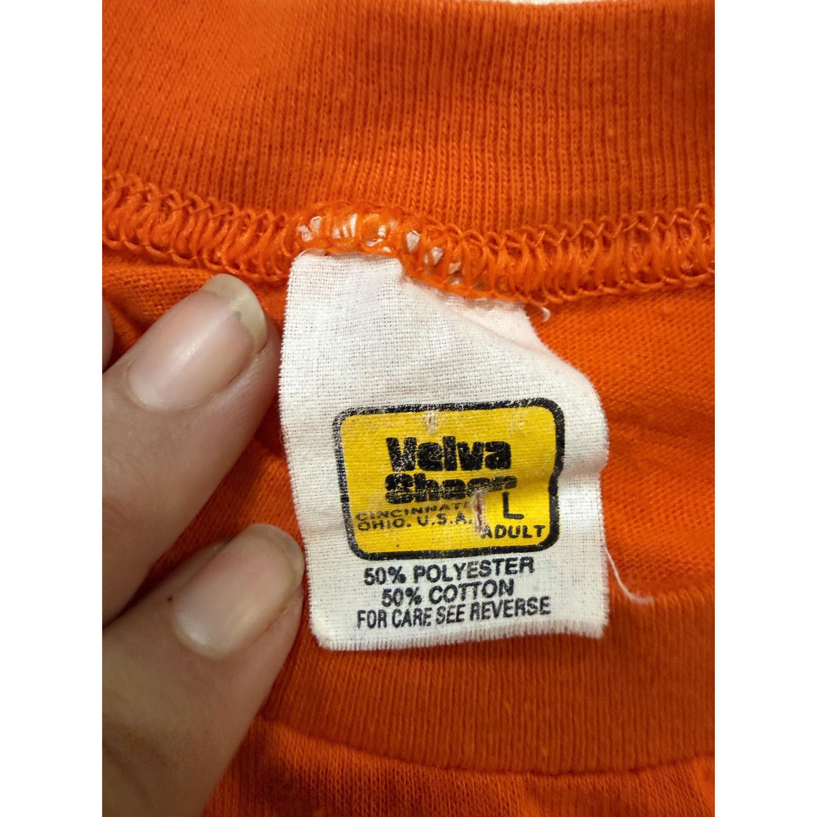 Velva Sheen Vintage 80s Syracuse TShirt Mens M Orange NCAA Basketball Size US M / EU 48-50 / 2 - 3 Thumbnail