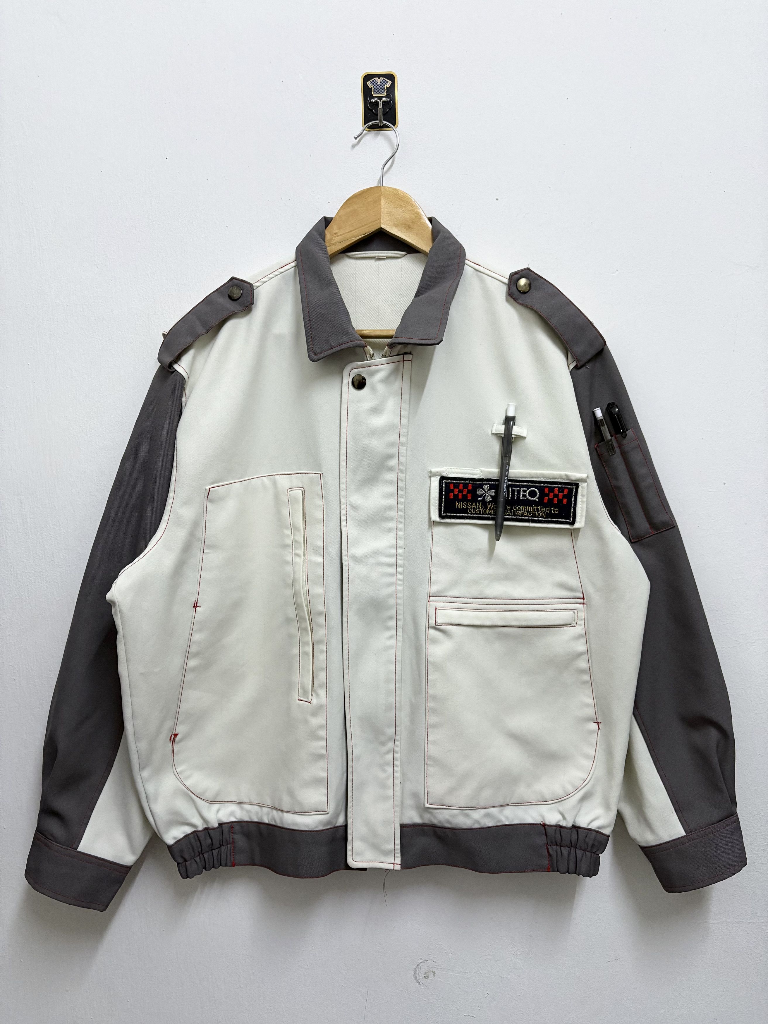 Japanese Brand × Vintage Vintage 90's Nissan Work Wear Retro " Staff " Lights Jacket Size US L / EU 52-54 / 3 - 2 Thumbnail