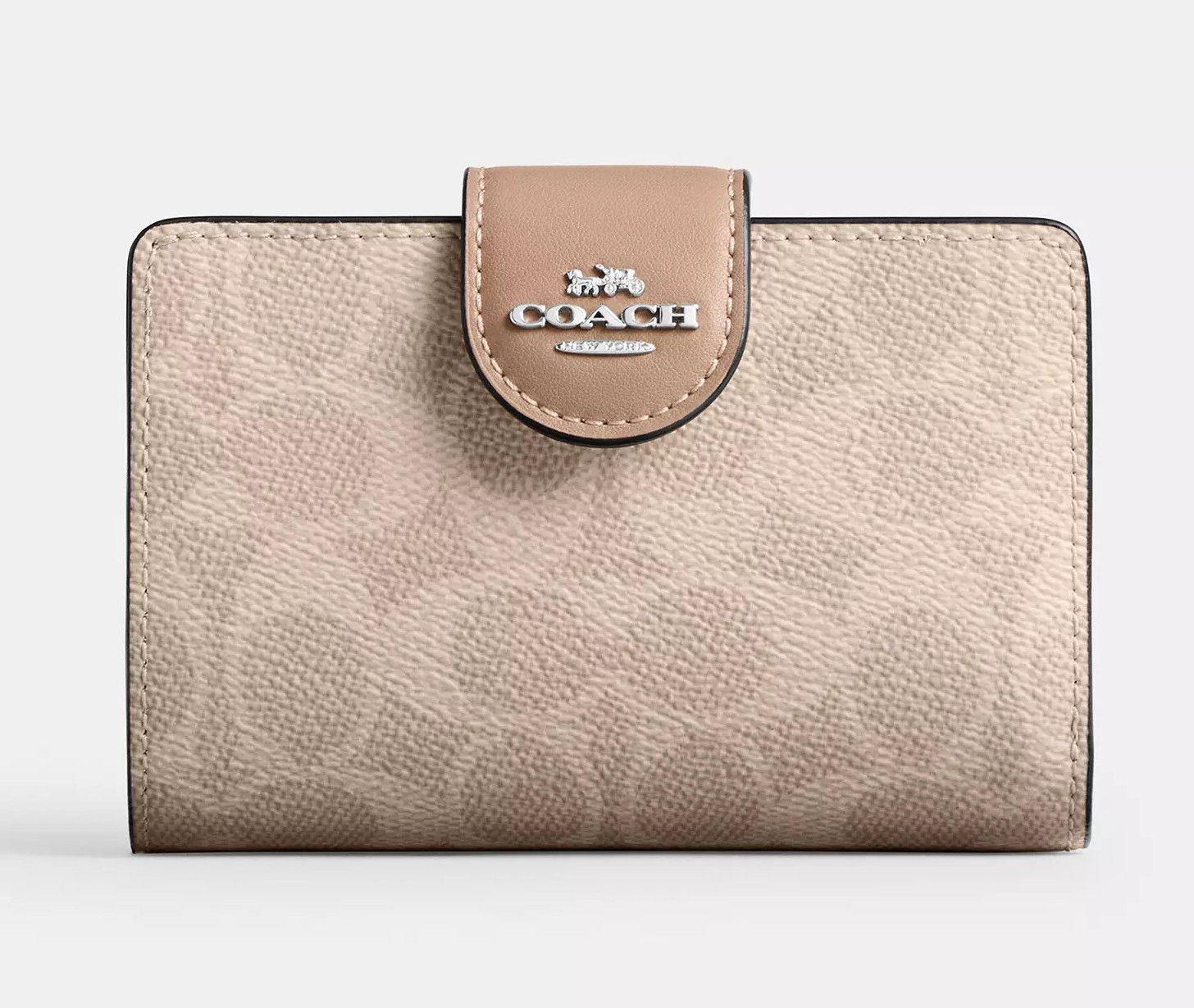Coach Medium Corner Zip Wallet In Signature Canvas CW786 Size ONE SIZE - 4 Thumbnail