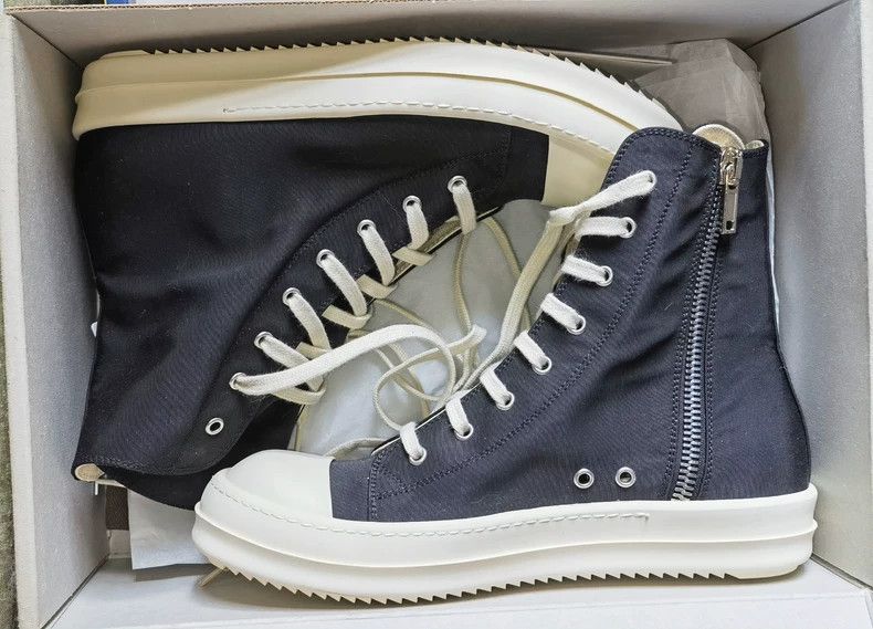 Rick Owens RICK OWENS DRKSHDW High Top Canvas Sneakers-dmc Size US 9 / EU 42 - 1 Thumbnail
