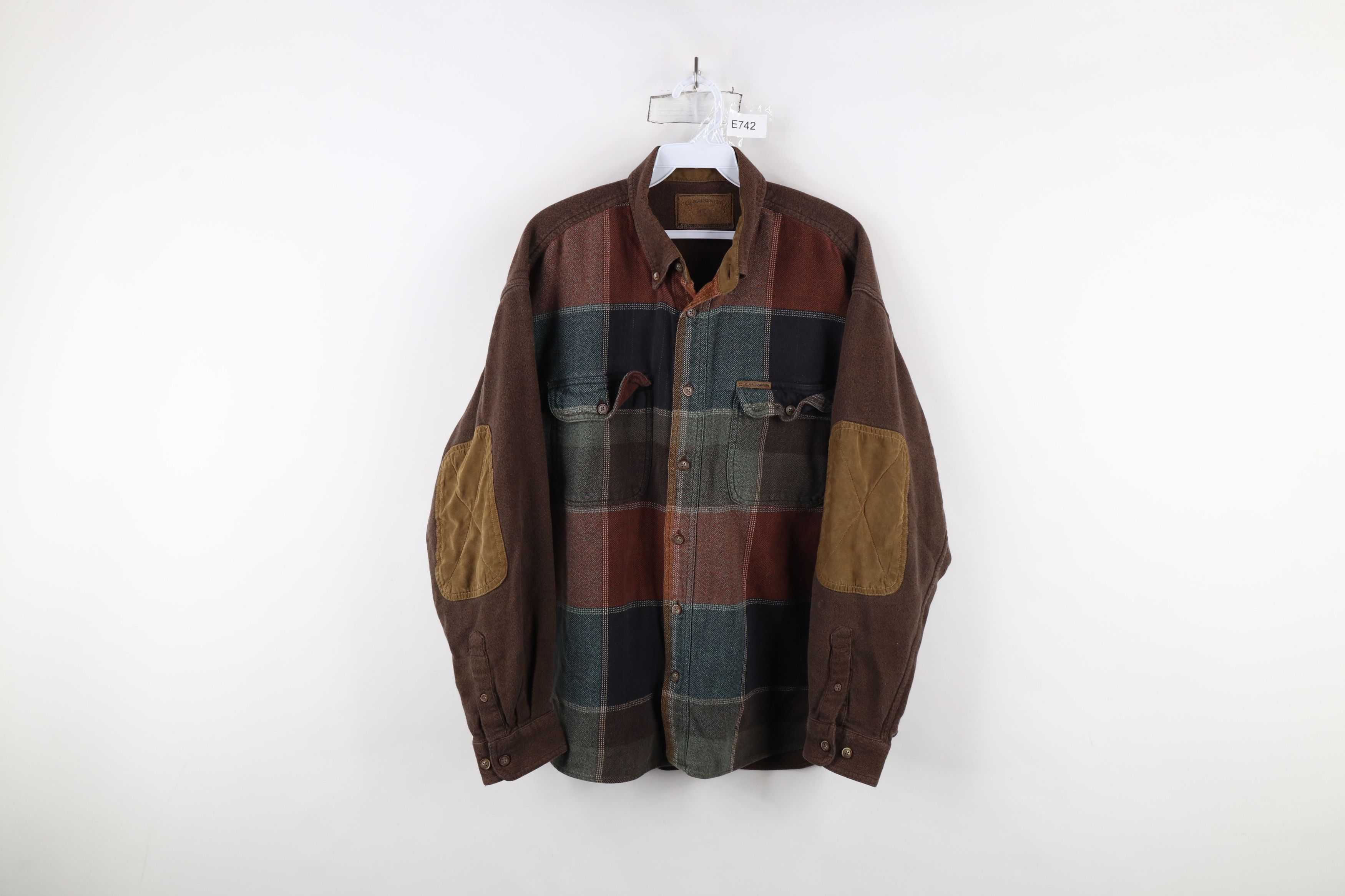 Vintage Vintage 90s Streetwear Patchwork Patch Flannel Button Shirt Size US XL / EU 56 / 4 - 1 Thumbnail