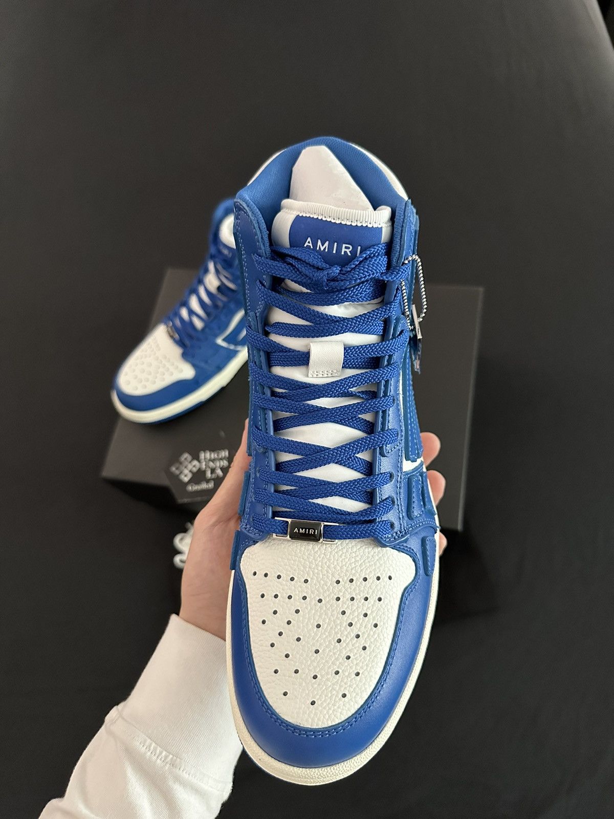 Amiri Amiri Blue Skel Hi Top Sneakers Size US 9 / EU 42 - 3 Thumbnail