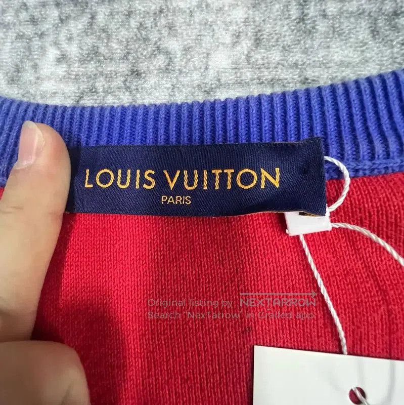 Louis Vuitton Louis Vuitton Blue Cotton Knit Sweater for Men . Size US XL / EU 56 / 4 - 2 Thumbnail