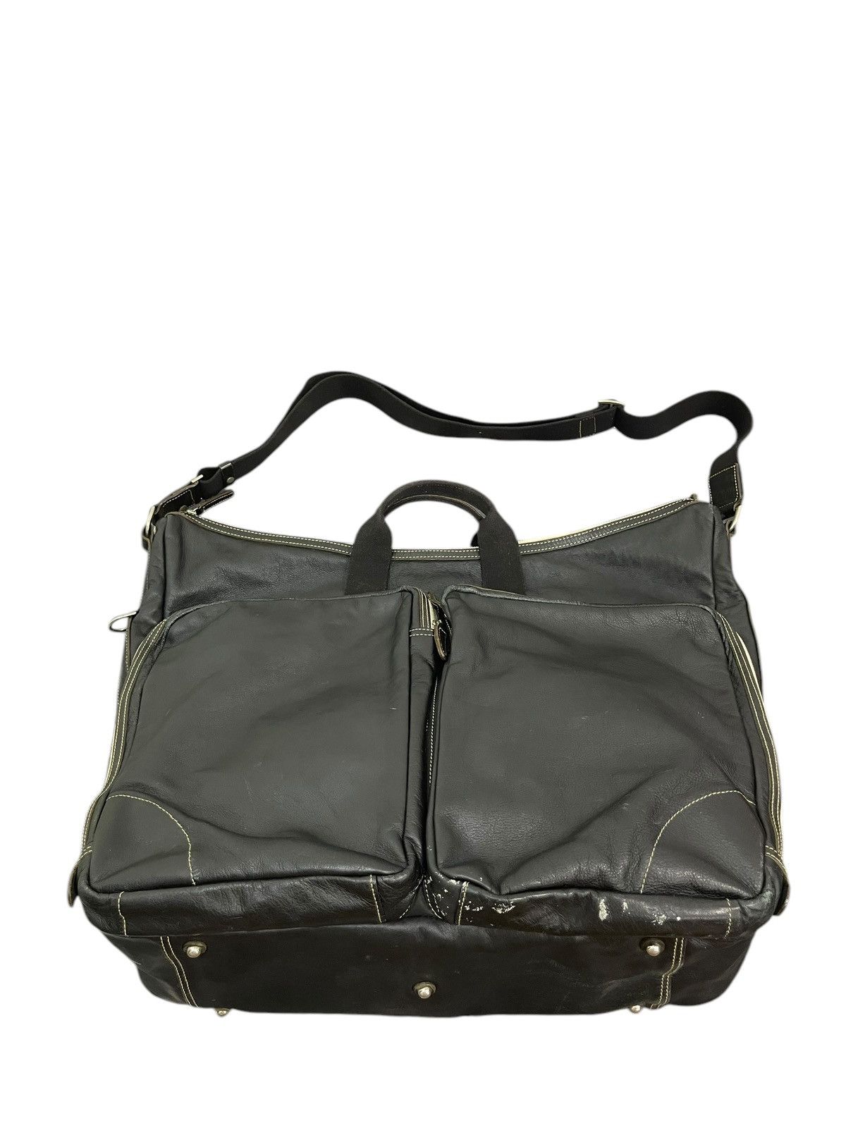 Genuine Leather Full Leather Nasimo Duffle Travel Bag 1🟩9 Size ONE SIZE - 7 Thumbnail