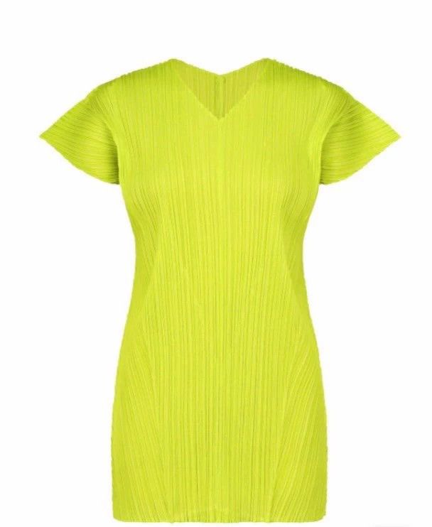 Issey Miyake issey miyake size:3 Yellow fly-sleeved pleated skirt Size XXS / US 00 / IT 34 - 1 Thumbnail