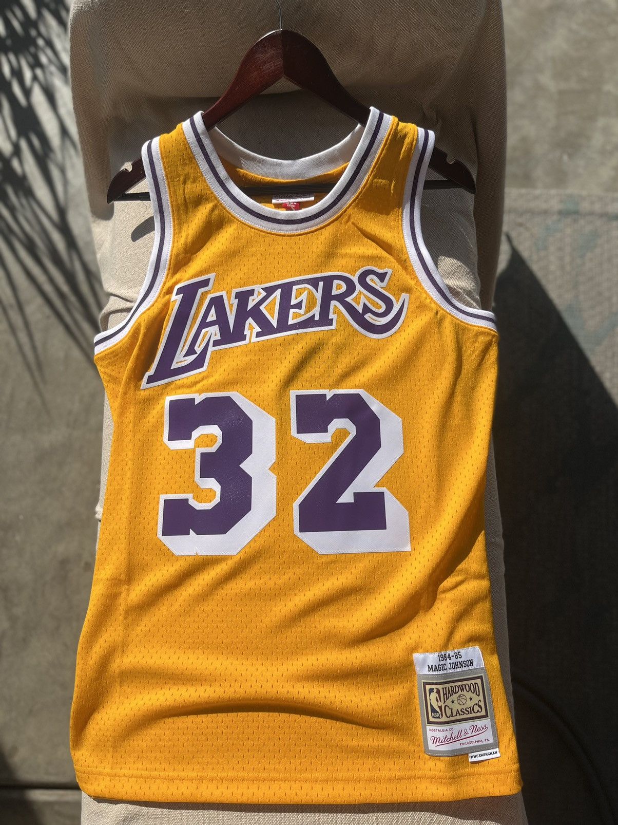 mitchell and ness lebron lakers jersey