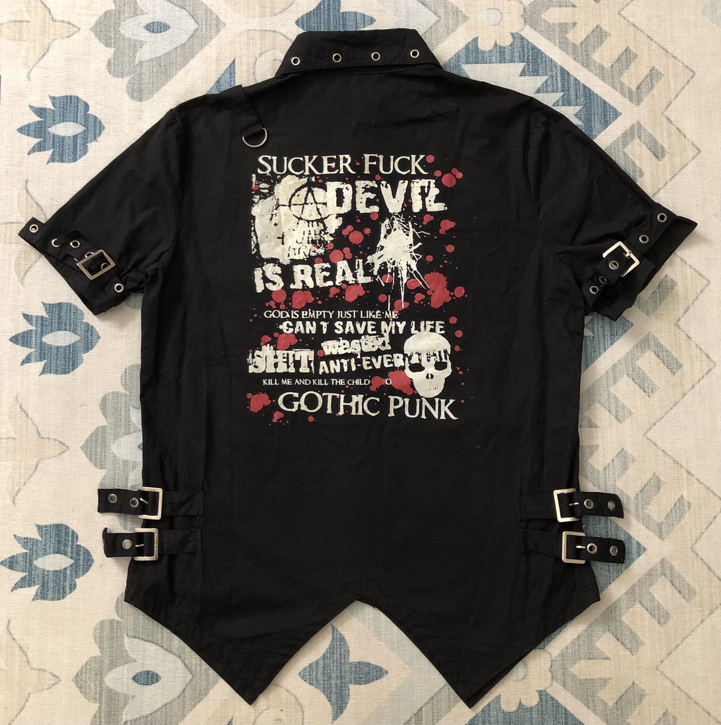 Japanese Brand RARE🔥GOTHIC LOLITA & PUNK SEDITIONARIES BUTTON UPS UNISEX Size US M / EU 48-50 / 2 - 2 Thumbnail