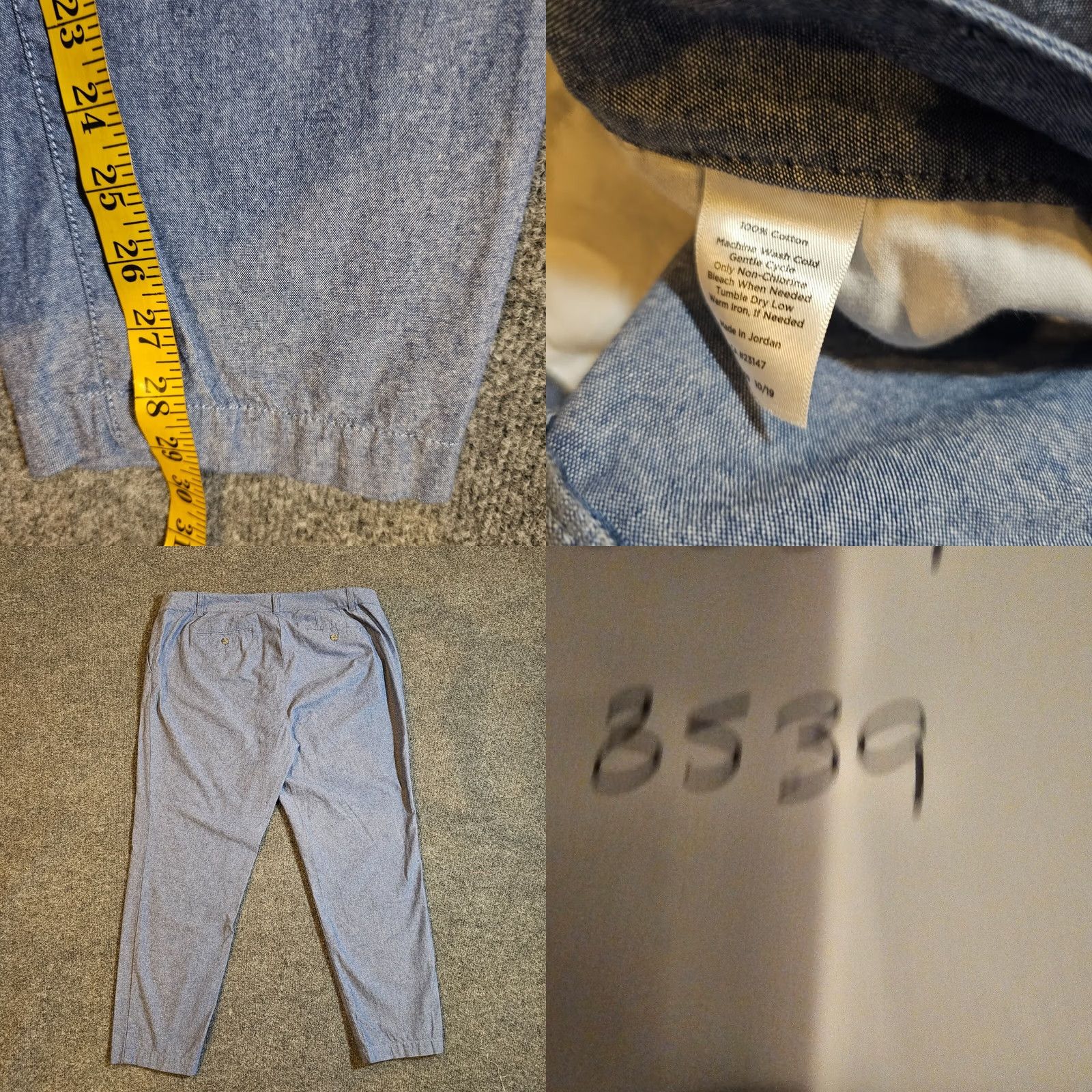 Talbots Talbots Pants Womens 16 Blue Chino Mid Rise Tapered Casual Basic Minimalist Pants Chino Womens 16 Blue Mid Rise Tapered Casual Mens? Size 38" / US 16 / IT 52 - 8 Thumbnail