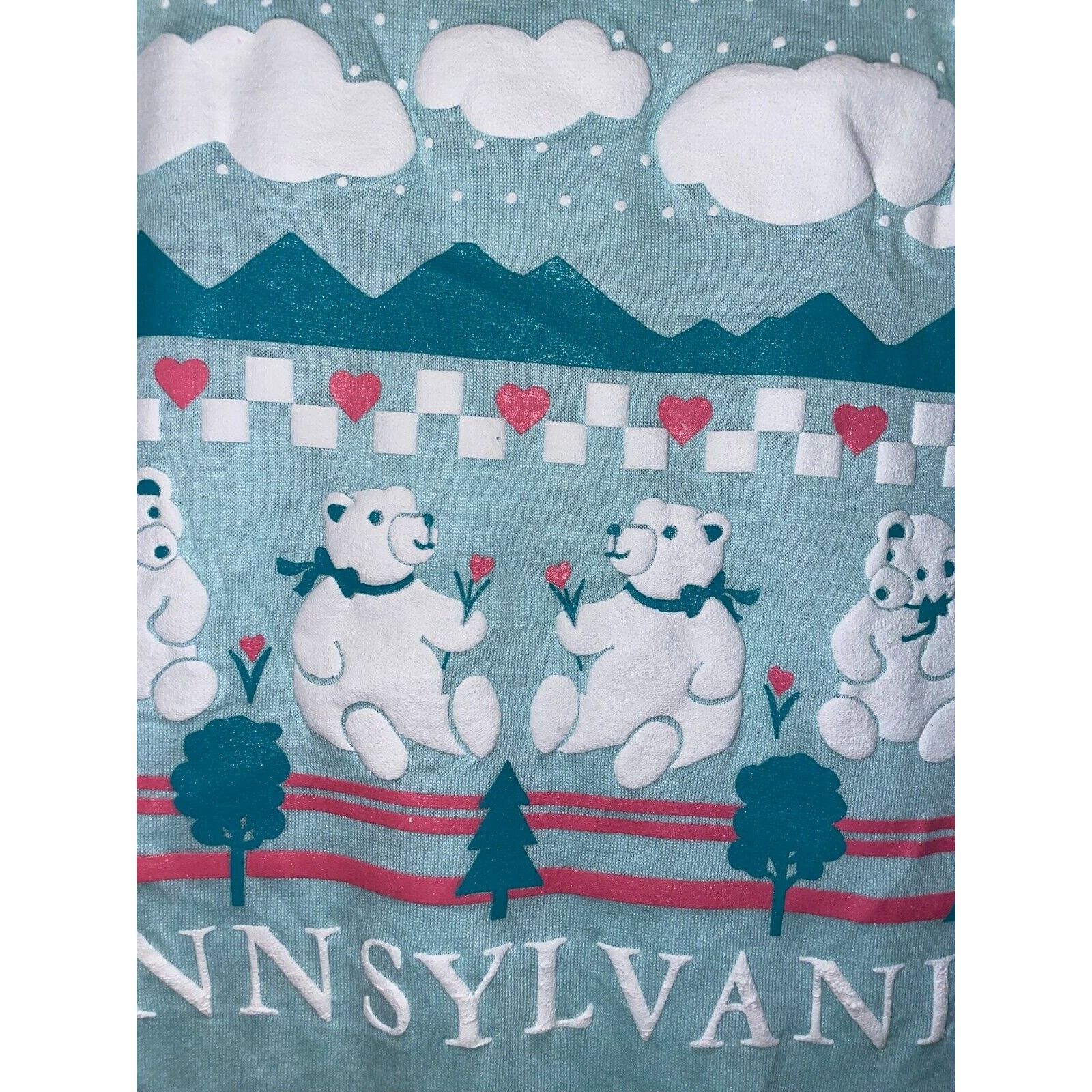 Jerzees Vintage Pennsylvania Blue Shirt Bear Tee 1980s VTG 1988 M Size US M / EU 48-50 / 2 - 4 Thumbnail