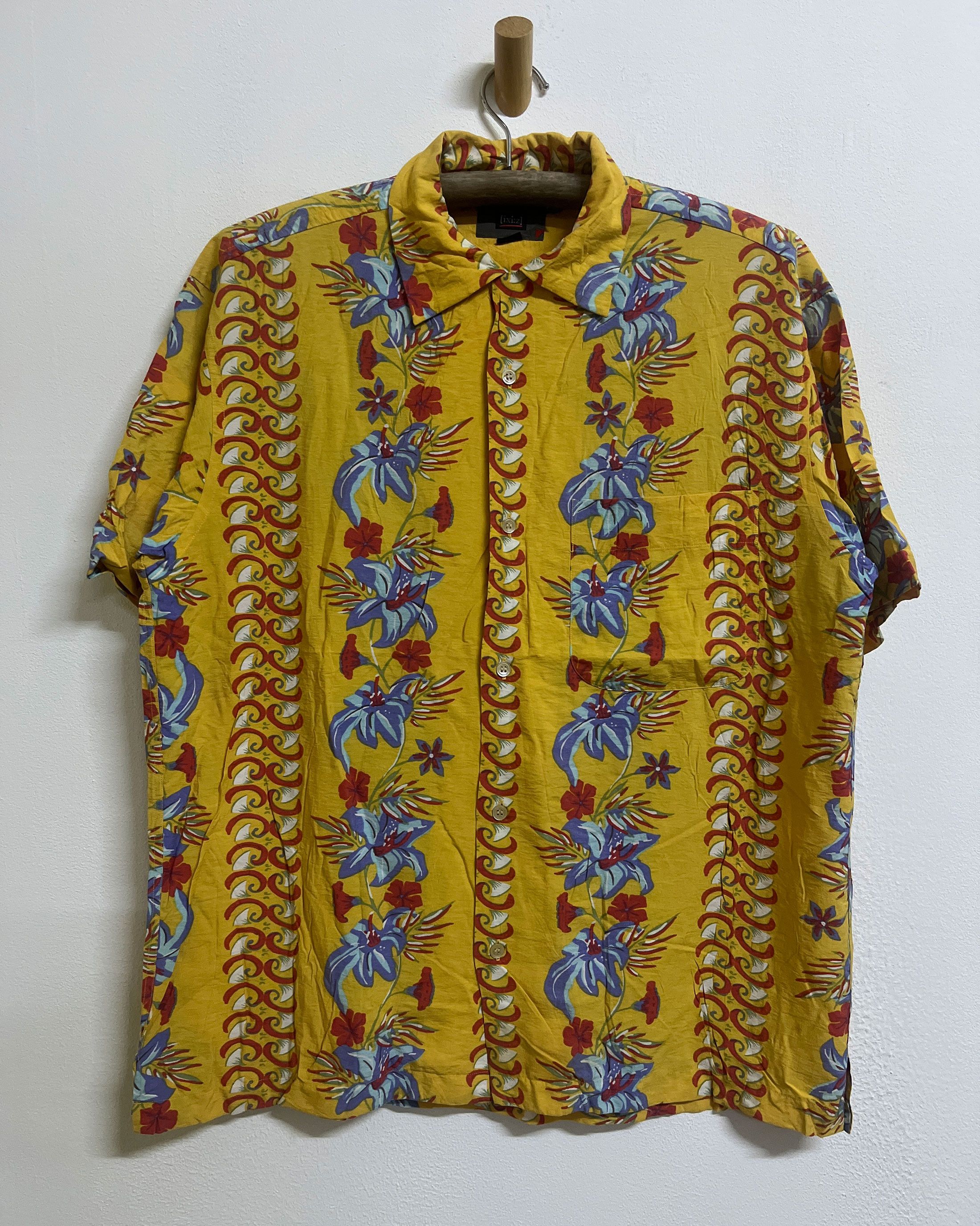Japanese Brand Vintage Ixi:Z Short Sleeve Hawaii Floral Size US M / EU 48-50 / 2 - 1 Thumbnail