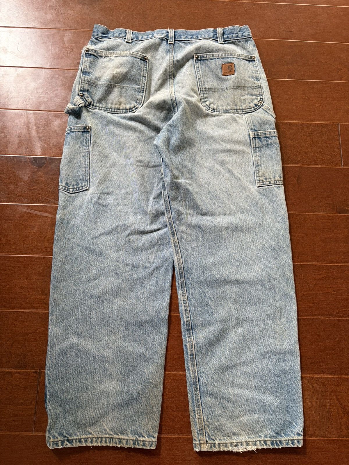 Carhartt Vintage Faded Carhartt Denim Blue Double Knees Size US 36 / EU 52 - 2 Thumbnail