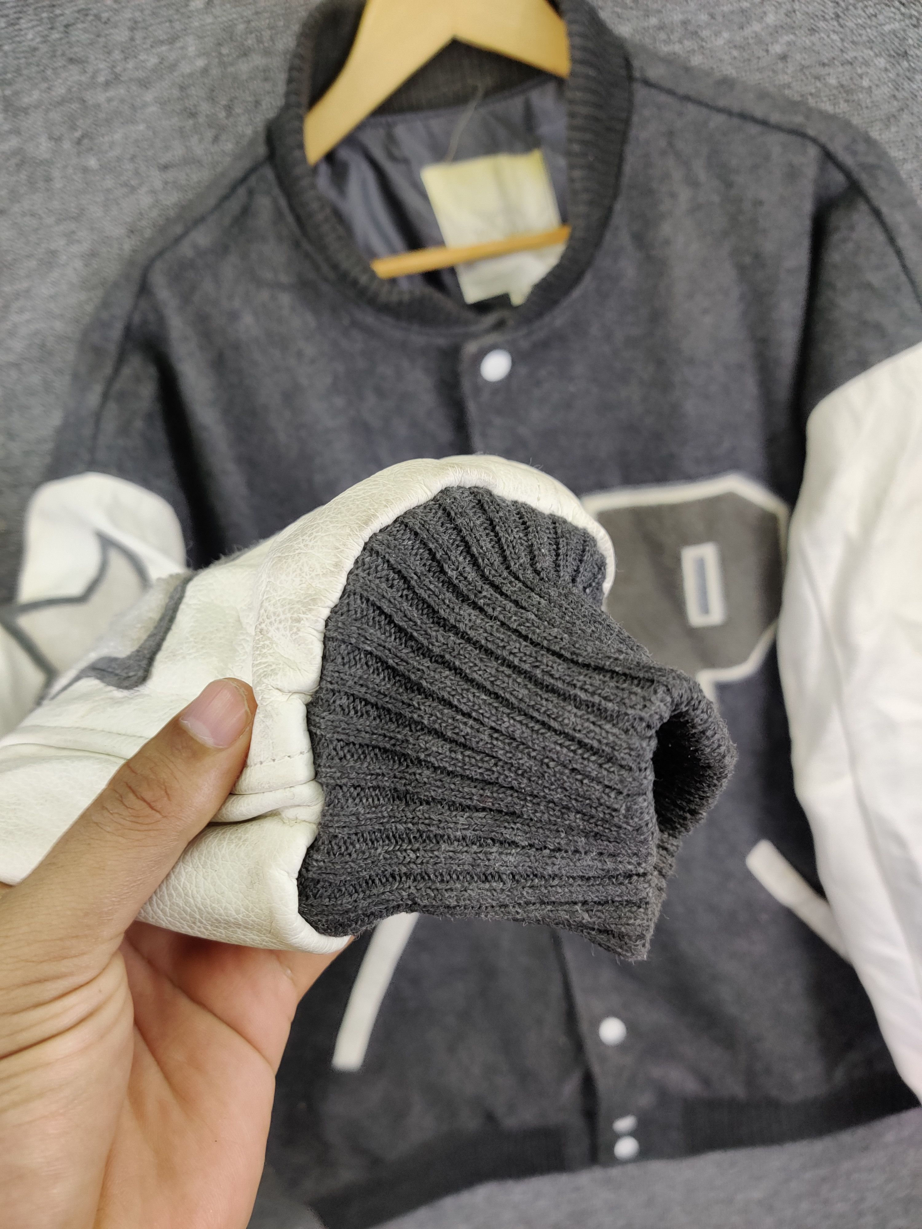 Japanese Brand Japanese Brand Program Wool Leather Varsity Jacket Size US XL / EU 56 / 4 - 10 Thumbnail