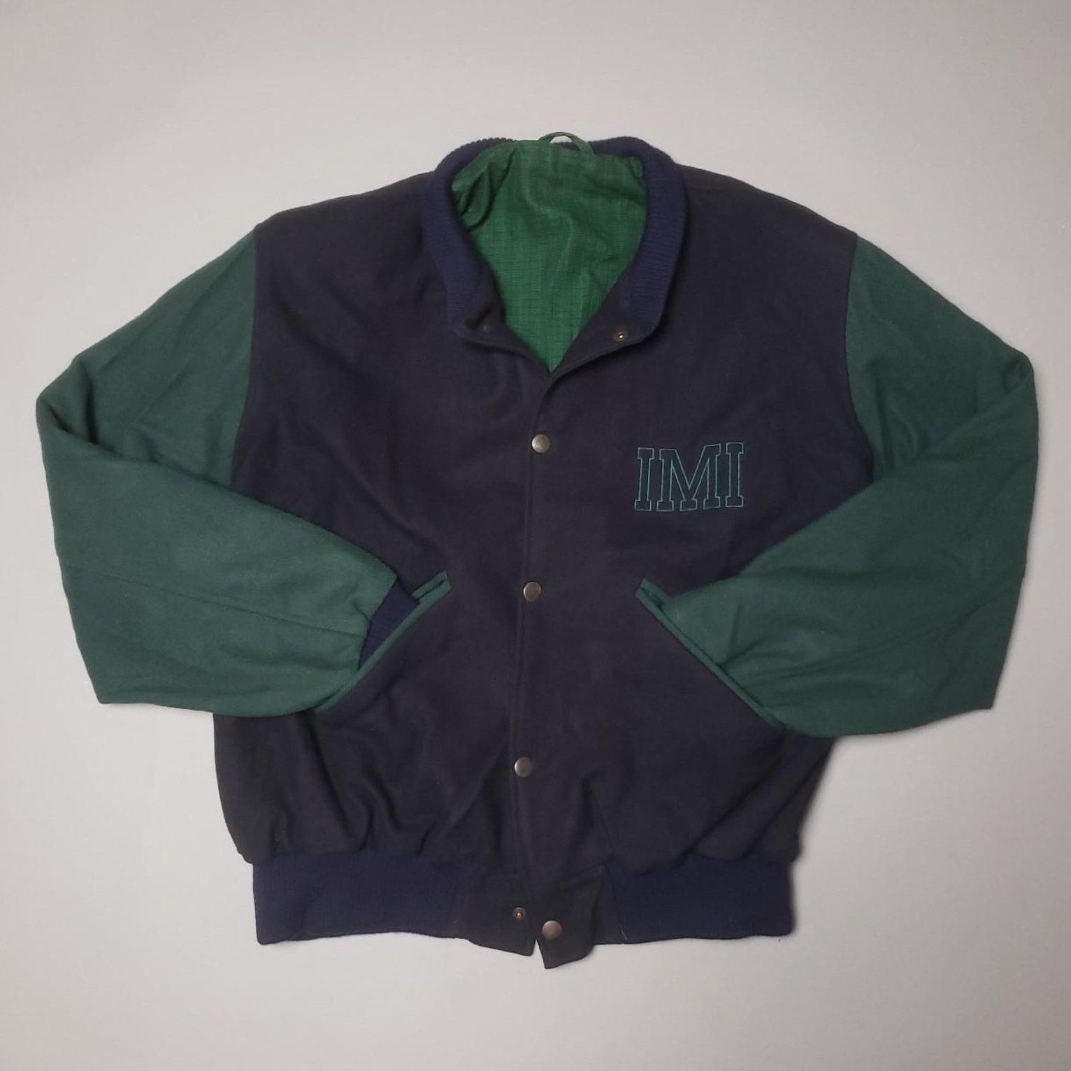 Vintage Vintage 90s Velour Varsity Jacket Liceo Italiano Mens Large Size US L / EU 52-54 / 3 - 3 Thumbnail