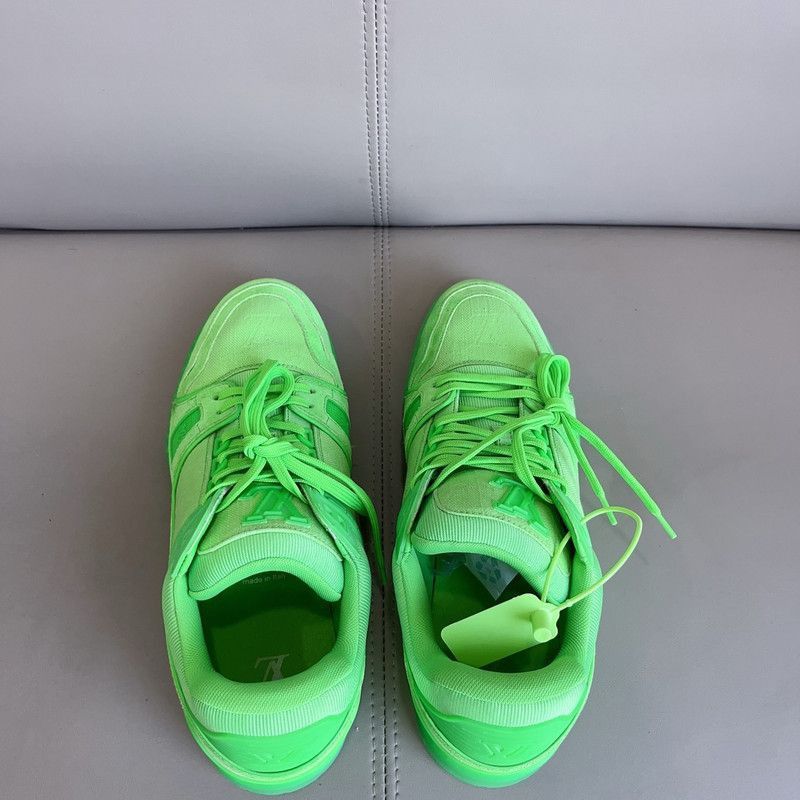 Louis Vuitton Louis Vuitton Trainer Low-Top Sneakers in Green -2508 Size US 9.5 / EU 42-43 - 4 Thumbnail