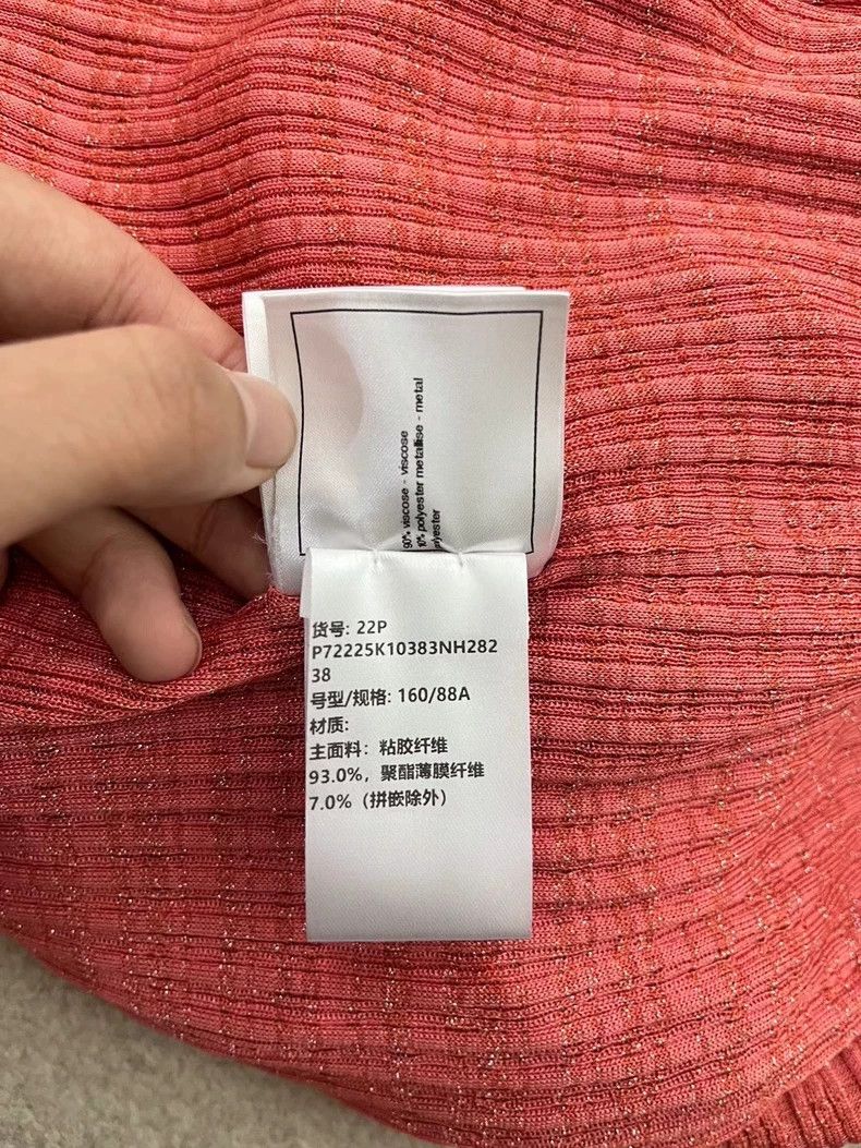 Chanel Chanel 22 Spring and summer orange diamond buckle knitted Size XS / US 0-2 / IT 36-38 - 5 Thumbnail