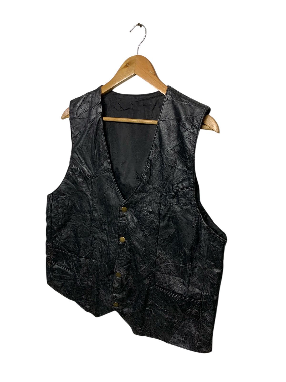 Leather × Vintage Vintage Leather Vests Jacket Size US L / EU 52-54 / 3 - 2 Thumbnail