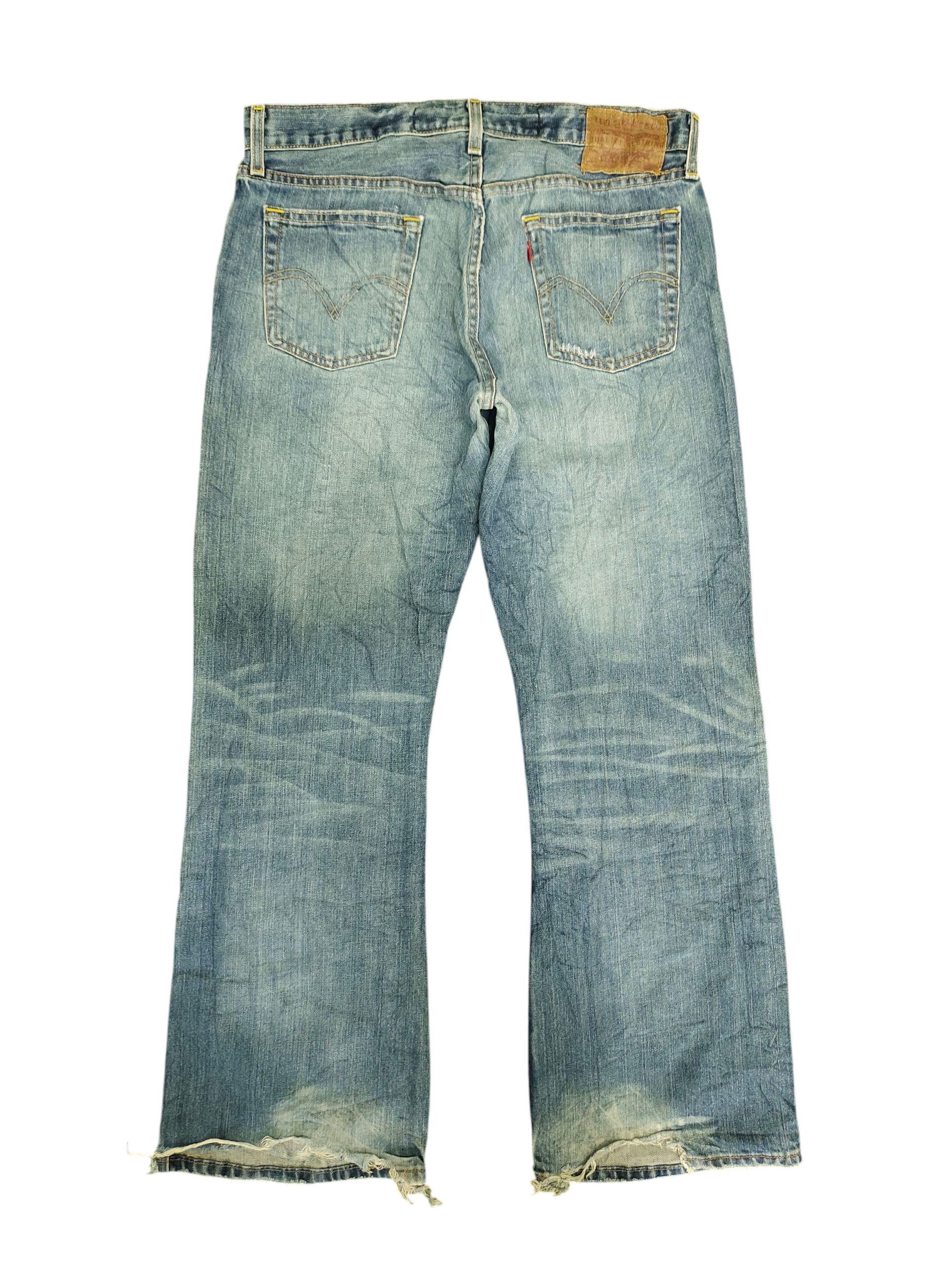 If Six Was Nine Flare Jeans Levis 527 Low Boot Cut Denim Distress Faded Size US 34 / EU 50 - 8 Thumbnail