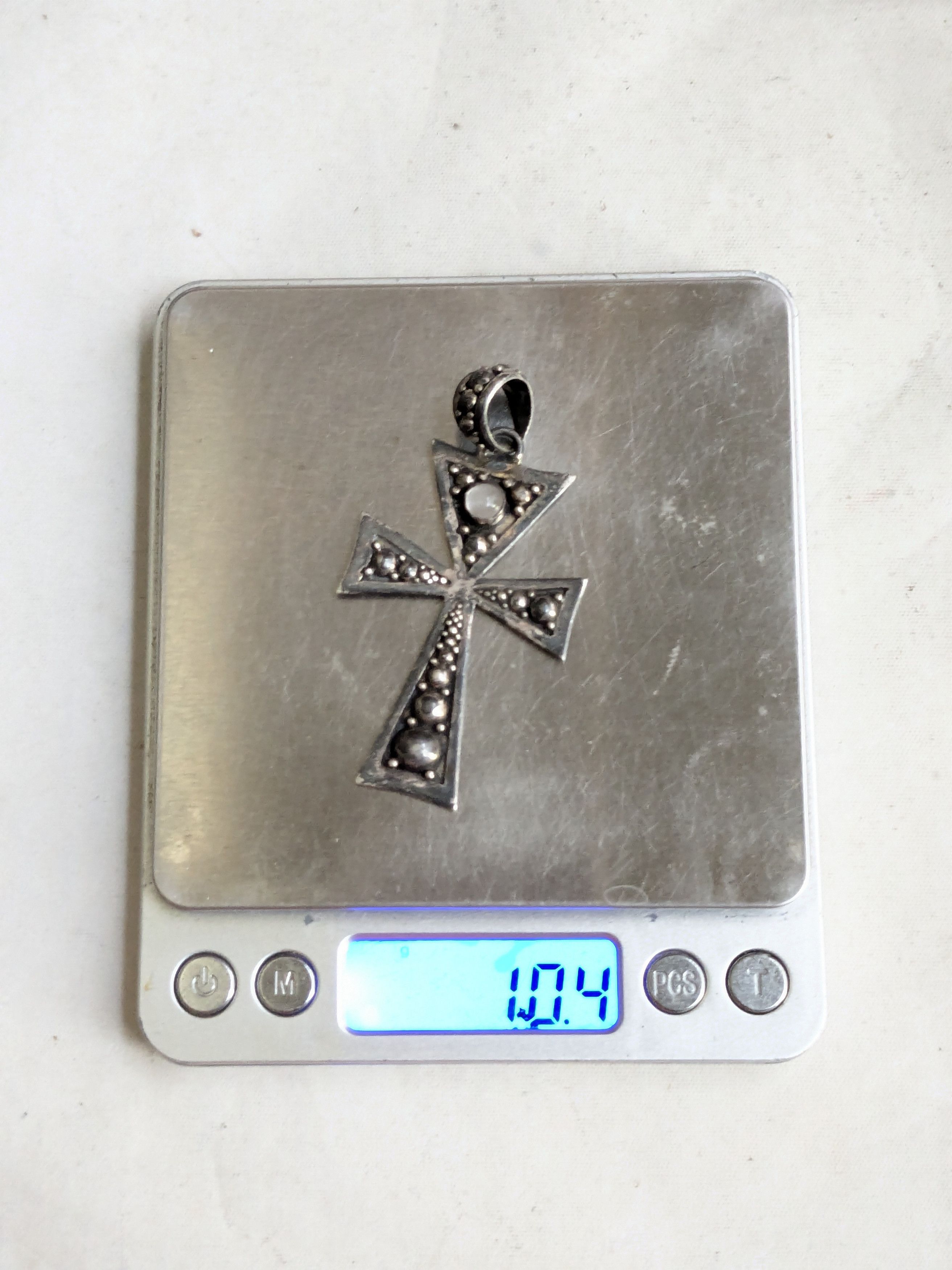 Jewelry Vintage Sterling Silver Cross Pendant Moonstone Size ONE SIZE - 11 Thumbnail
