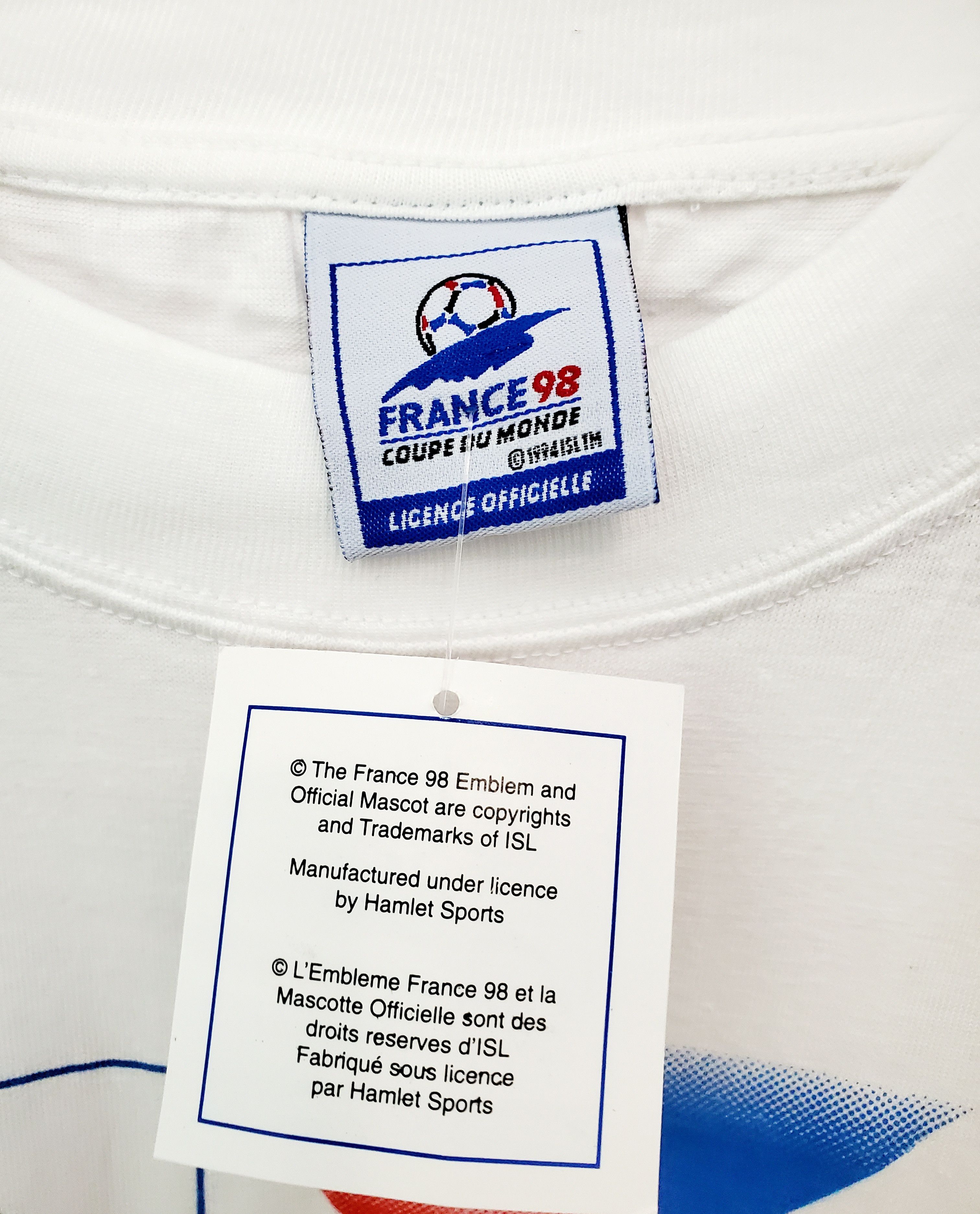 UEFA Vintage FRANCE 98 ENGLAND FOOTBALL SOCCER T SHIRTS Xl Size US XL / EU 56 / 4 - 5 Thumbnail