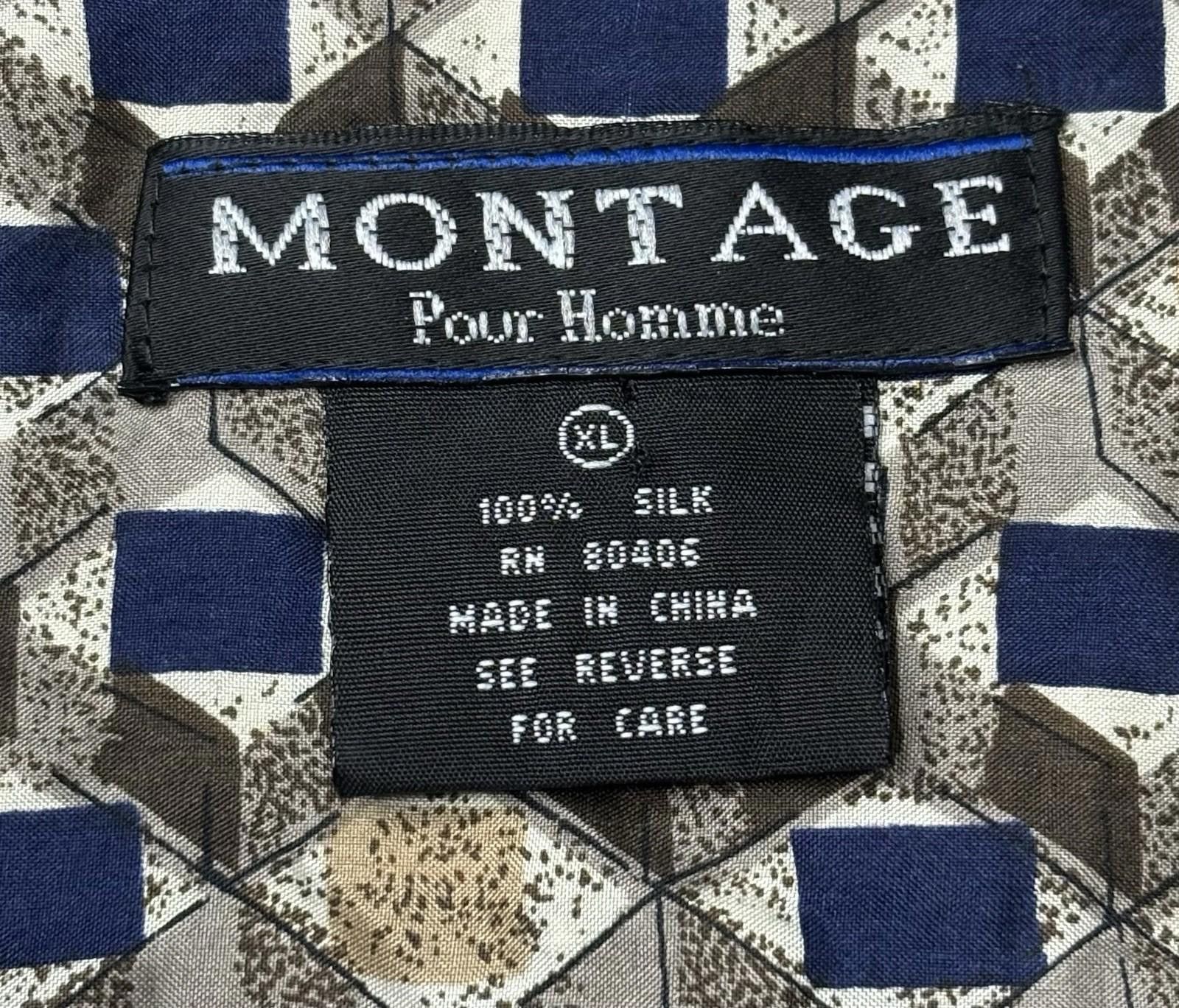 Other VTG Montage Pour Homme Silk Shirt Mens XL Long Sleeve Size US XL / EU 56 / 4 - 2 Thumbnail
