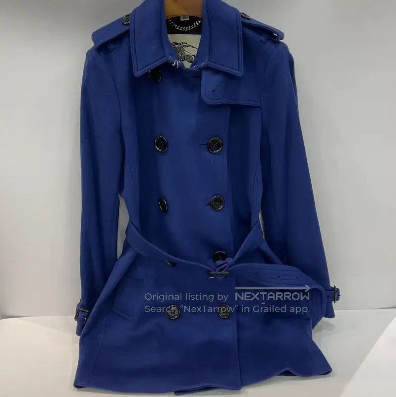 Burberry Burberry Blue Wool Winter Coat for Women. Size M / US 6-8 / IT 42-44 - 1 Thumbnail