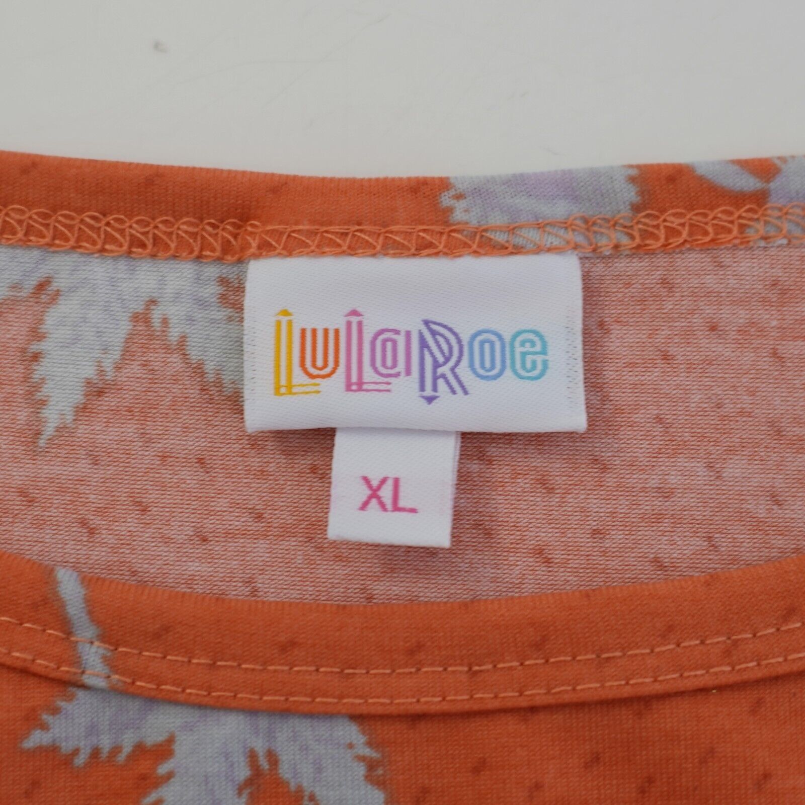 Designer NEW LuLaRoe Gigi XL Orange Floral Boat Neck Blouse Top Short Size XL / US 12-14 / IT 48-50 - 8 Thumbnail