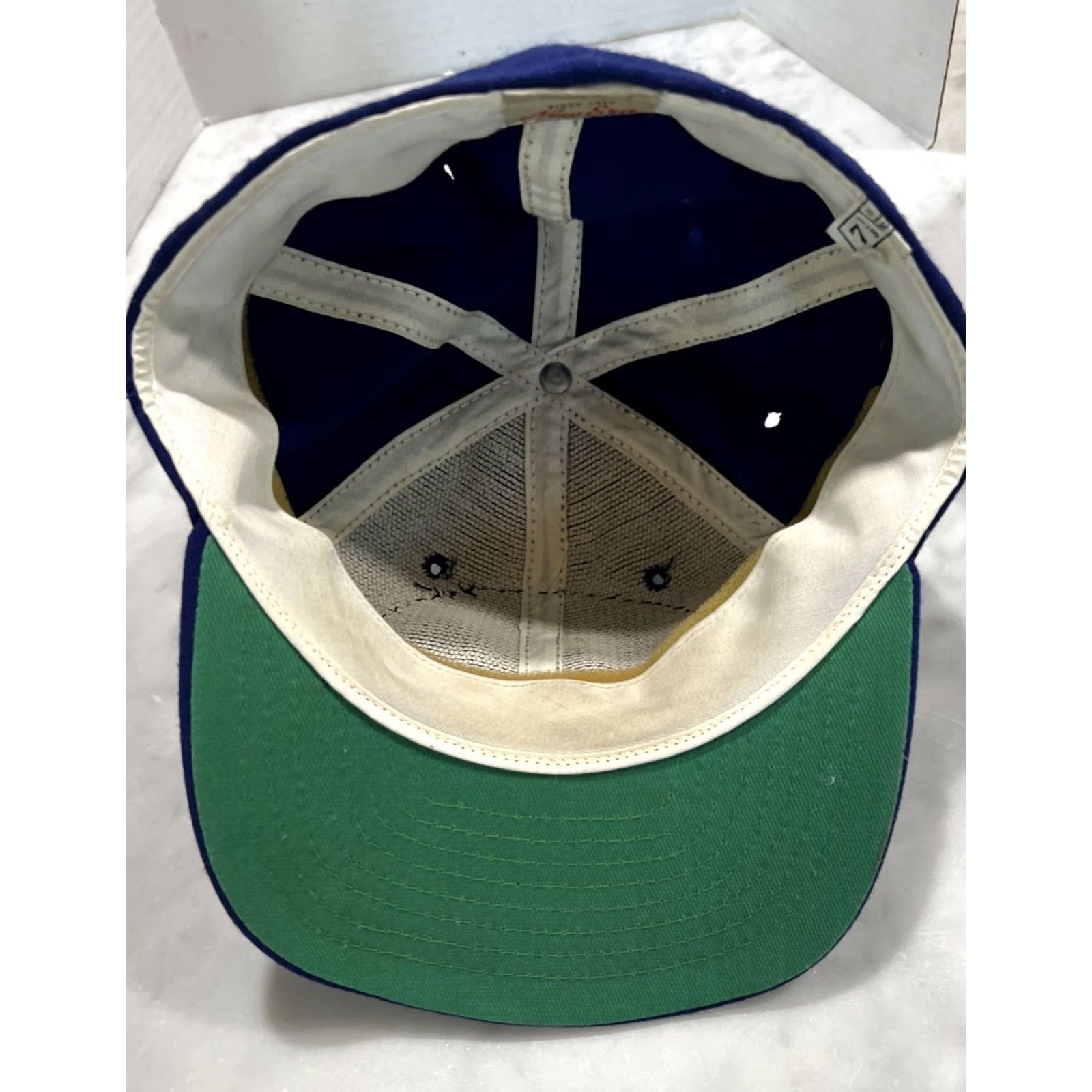 New Era VINTAGE New Era San Jose Police Fitted Hat Cap Pro Model Baseball Cap 7 1/8 Bill Bent Mens Blue Size ONE SIZE - 7 Thumbnail