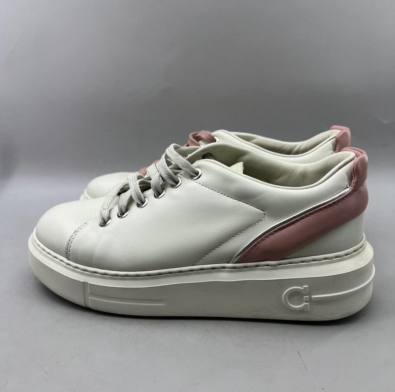 Salvatore Ferragamo Salvatore Ferragamo Senise Gancini leather women's sneakers. Size US 7.5 / IT 37.5 - 5 Thumbnail