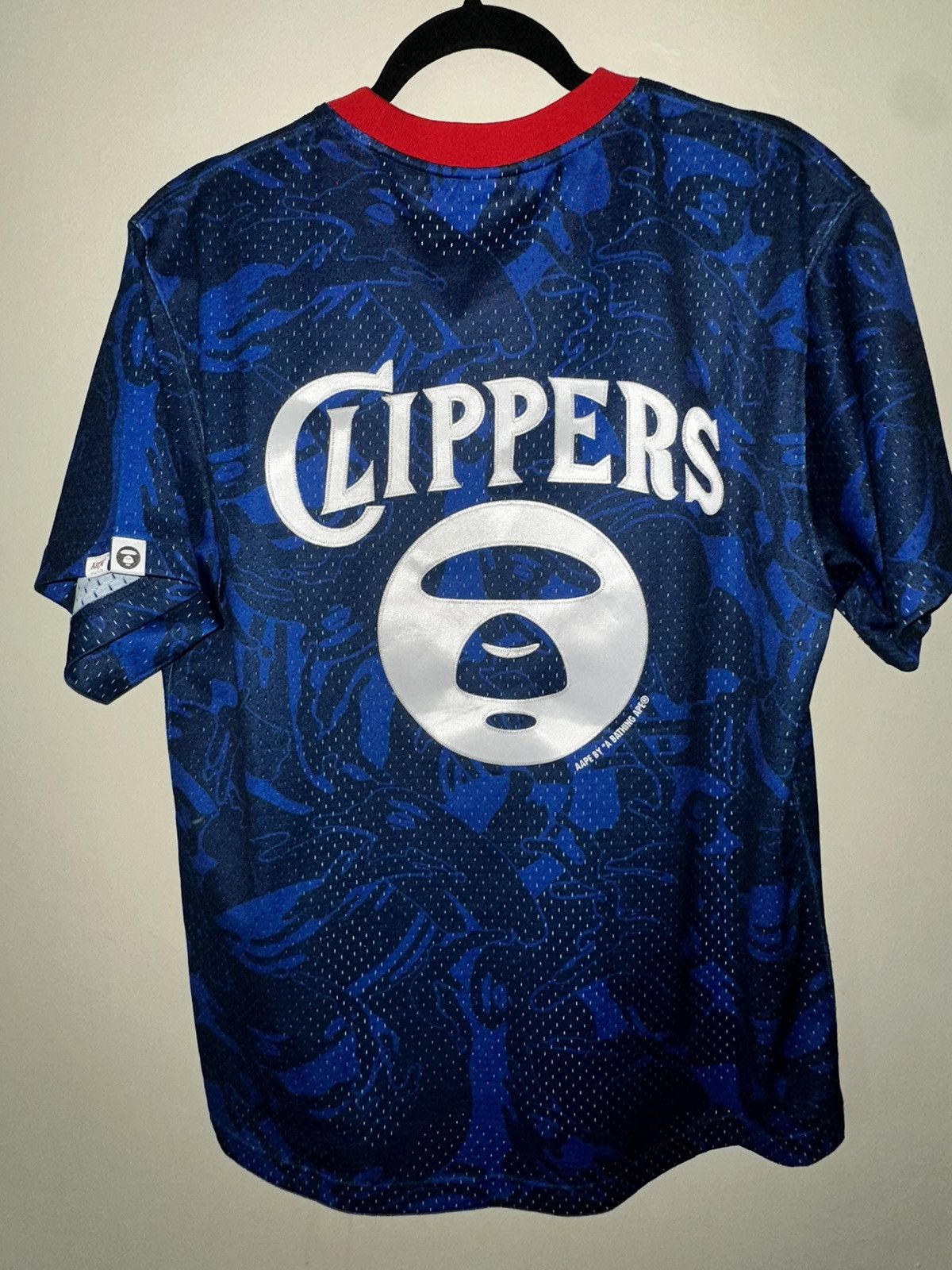 Aape AAPE X MITCHELL & NESS CLIPPERS MESH TEE Size US L / EU 52-54 / 3 - 2 Thumbnail