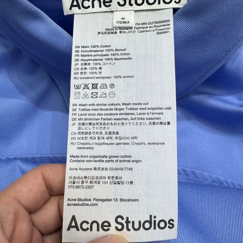 Acne Studios acne studiosBlue long-sleeved shirt 2503-Nextarrow Size US S / EU 44-46 / 1 - 3 Thumbnail