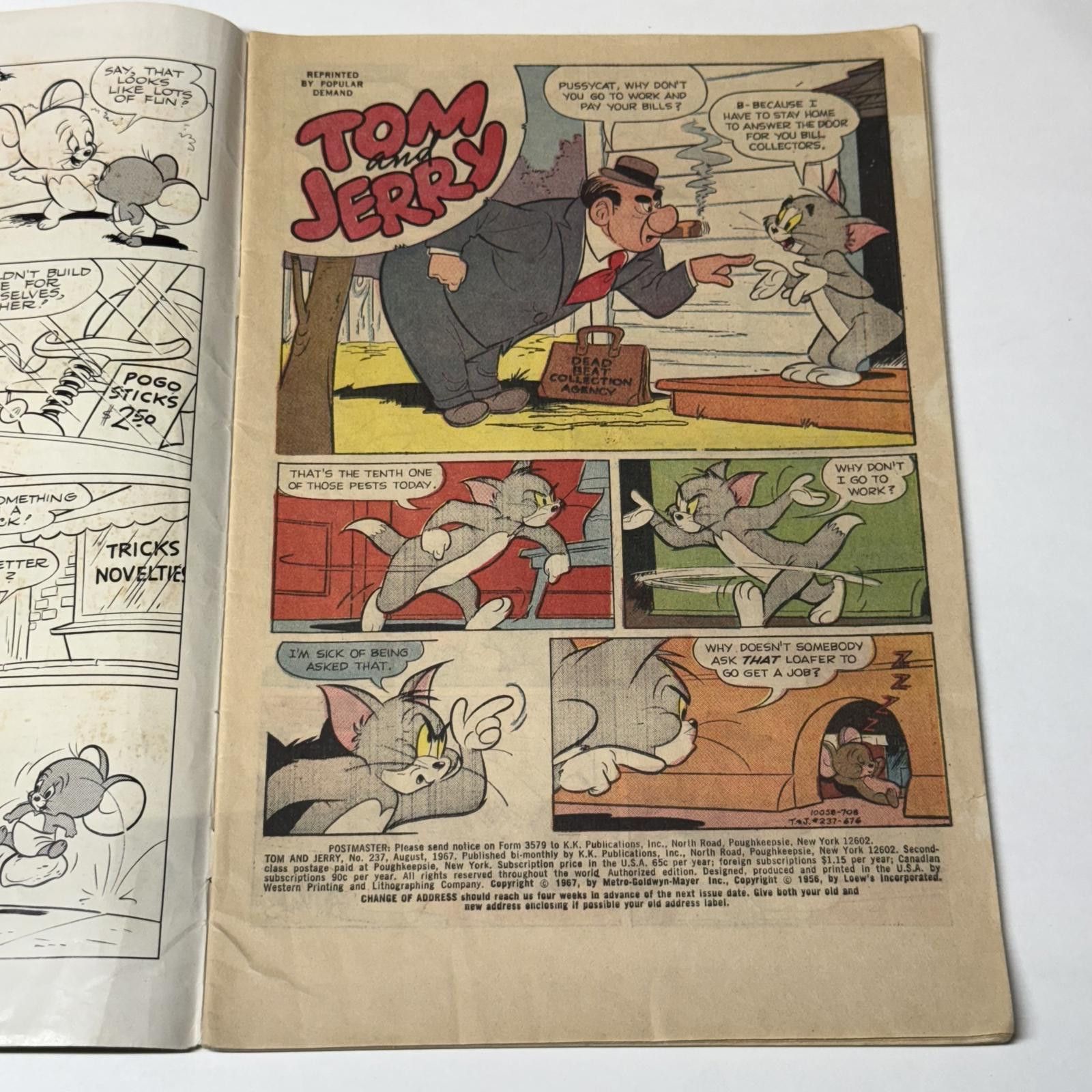 Designer Vtg Gold Key Tom and Jerry Comic Book - August 1967 Size ONE SIZE - 7 Thumbnail
