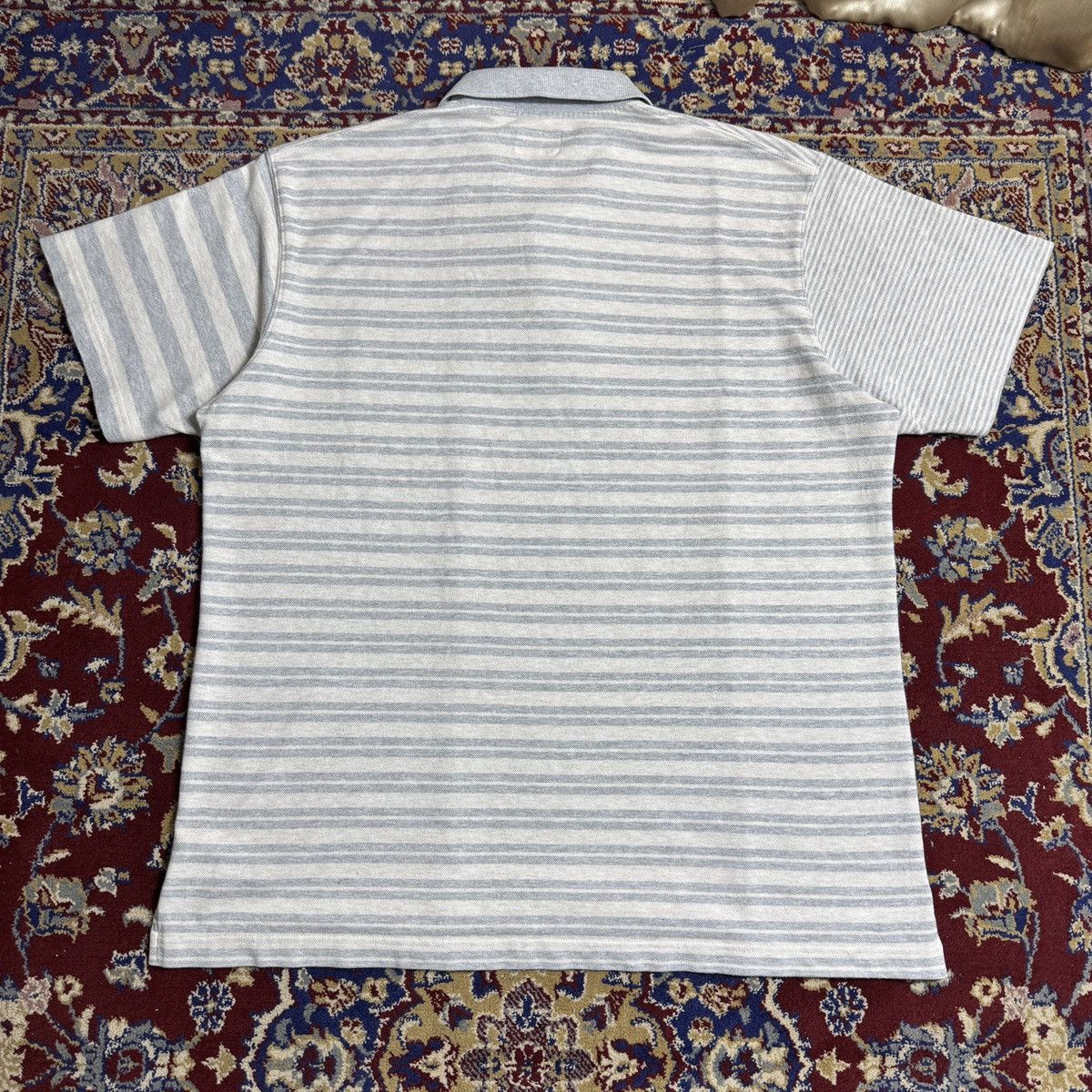 Engineered Garments × Uniqlo Engineered Garments Patchwork Striped Polo Tee Japanes brand Size US XL / EU 56 / 4 - 3 Thumbnail