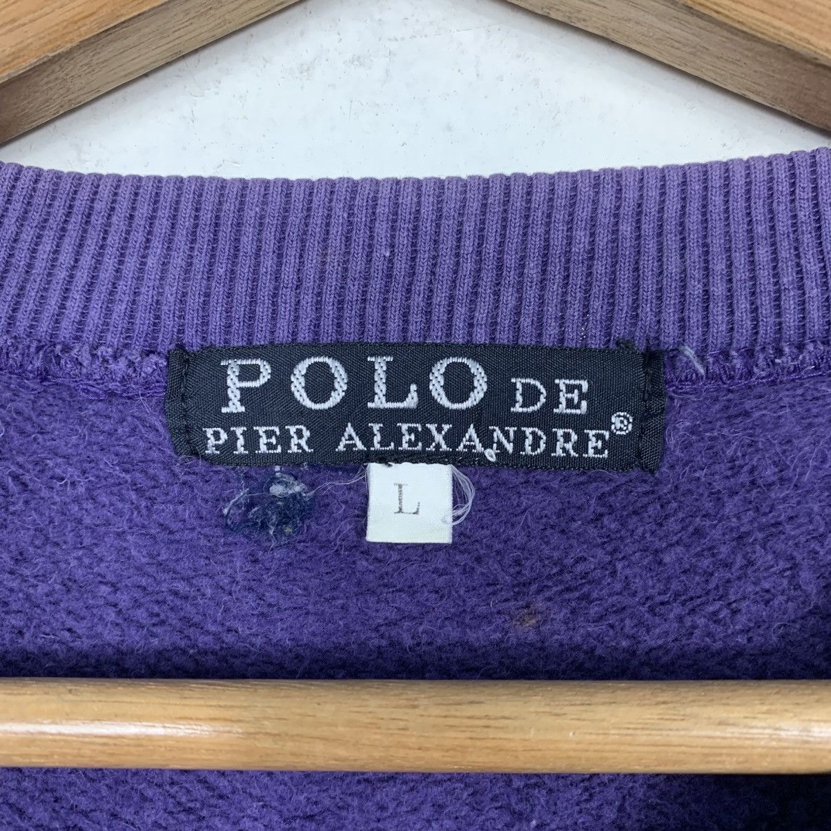 Japanese Brand Polo De Pier Alexandre Big Logo Purple Sweatshirt Size US L / EU 52-54 / 3 - 11 Thumbnail