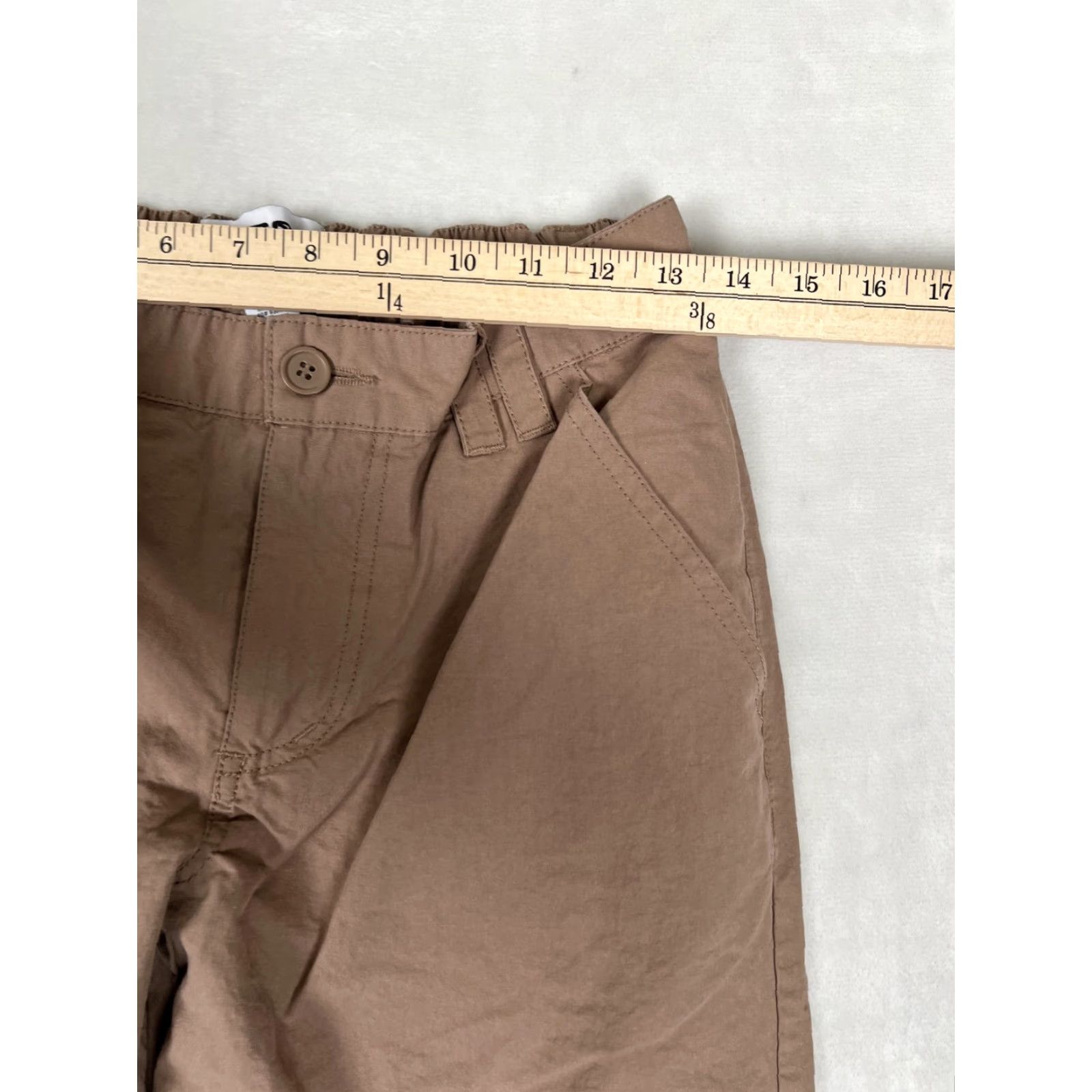 Rsq RSQ Cargo Pants Juniors XS Brown Straight Leg Elastic Waist Twill Casual Size 26" / US 2 / IT 38 - 3 Thumbnail