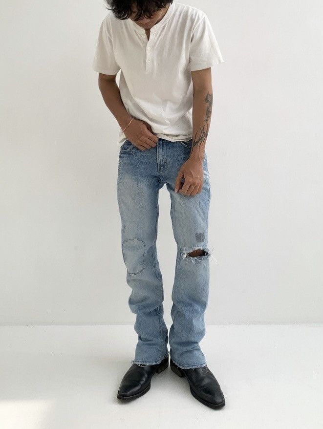 Vintage Thrashed Vintage J-honey Flared Jeans Distressed ERD Size US 32 / EU 48 - 2 Thumbnail