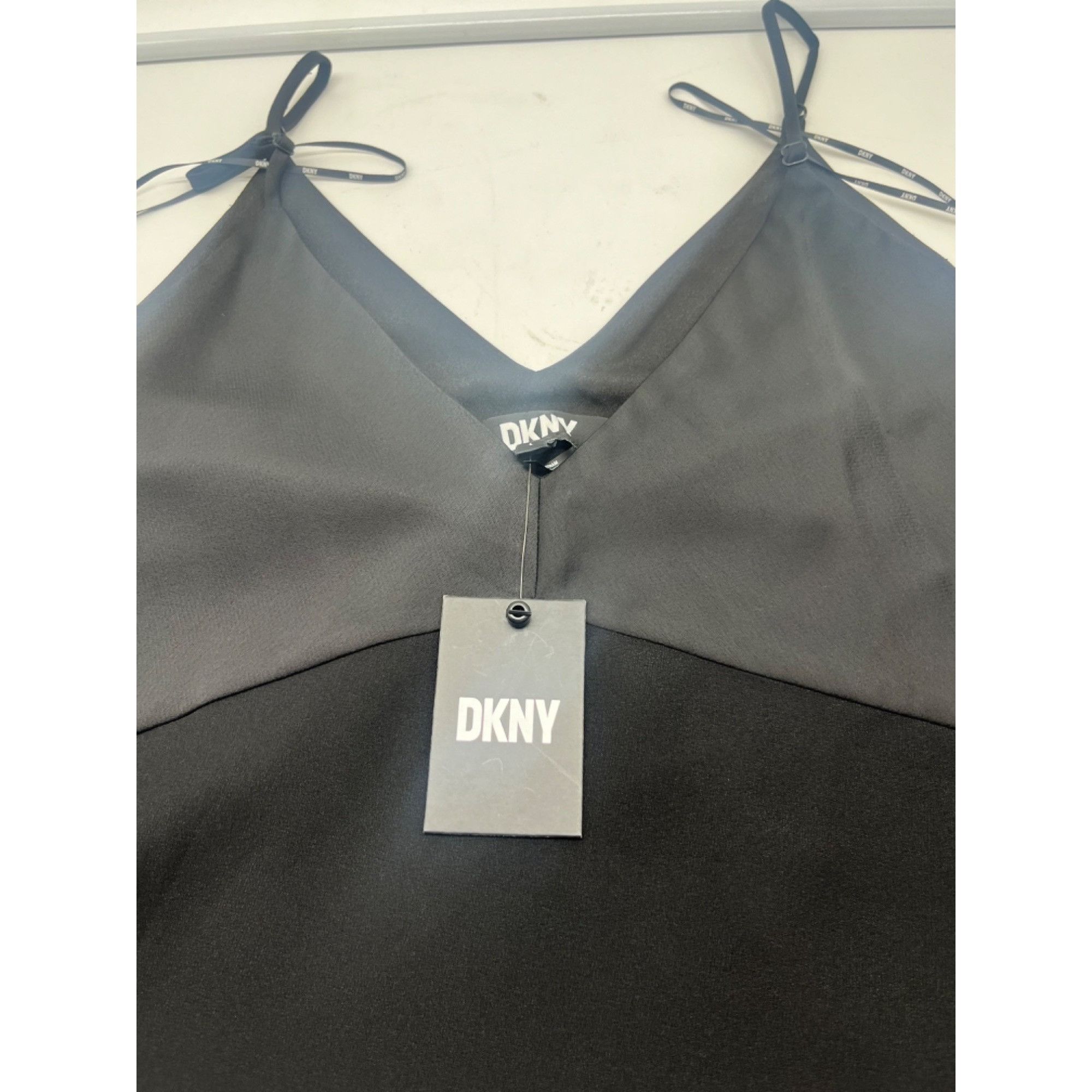 DKNY DKNY Mixed Media Camisole Top, Black, L Size L / US 10 / IT 46 - 7 Thumbnail