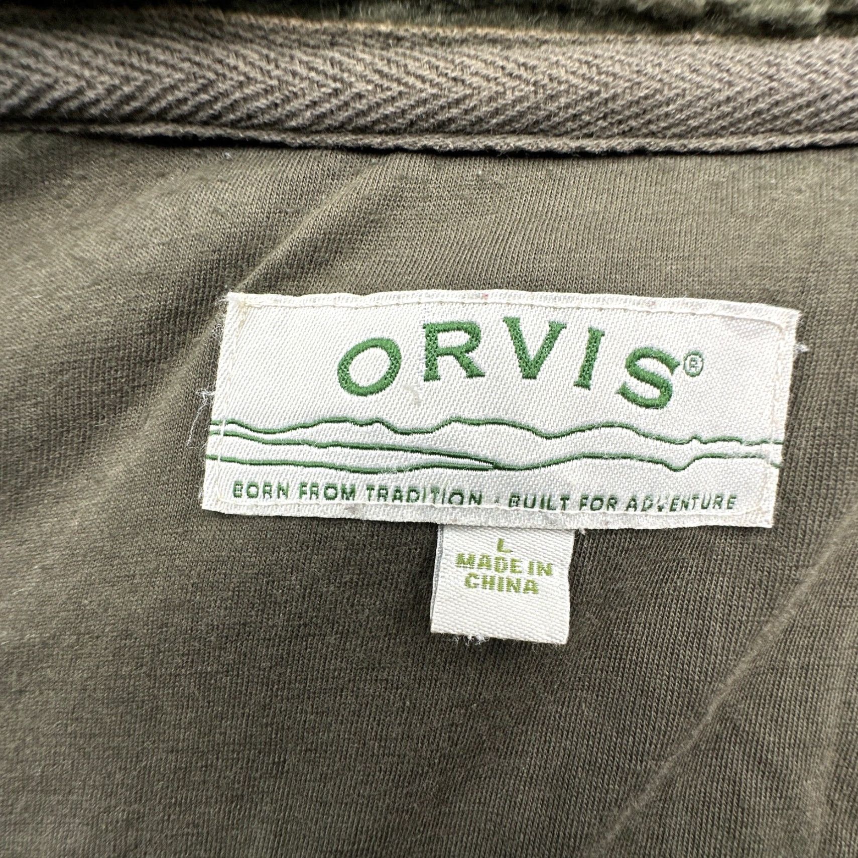 Orvis VINTAGE Orvis Deep Pile Fleece Sherpa Leather Trim Jacket Womens Large Green Brown Size L / US 10 / IT 46 - 2 Thumbnail